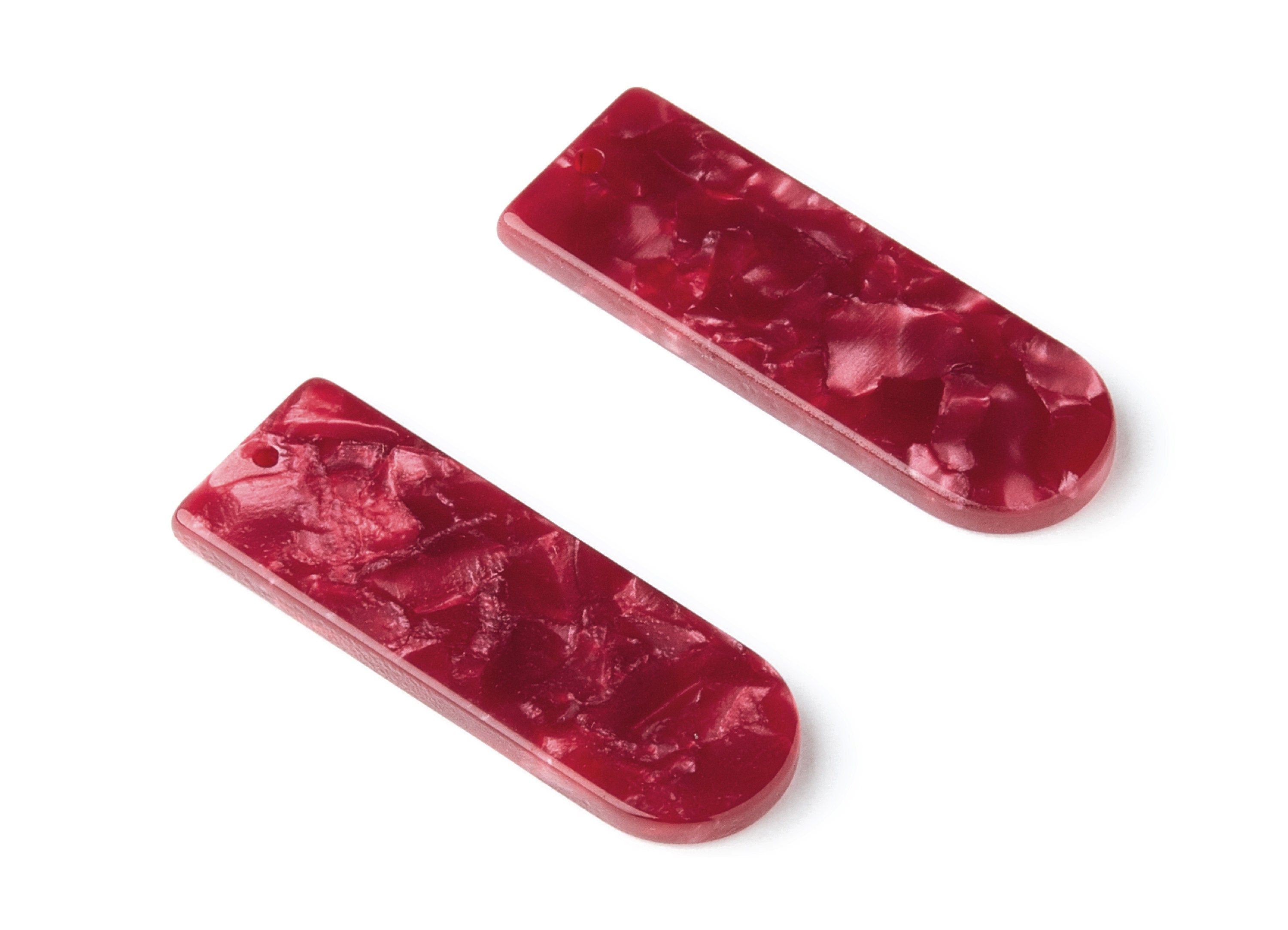 Acetate D Earring Charms - D Shaped Pendant - Earring Findings - Jewelry Supplies - Color Code: A47 - 36.7x12.8x2.9mm - AC1365N - DOMEDBAZAAR
