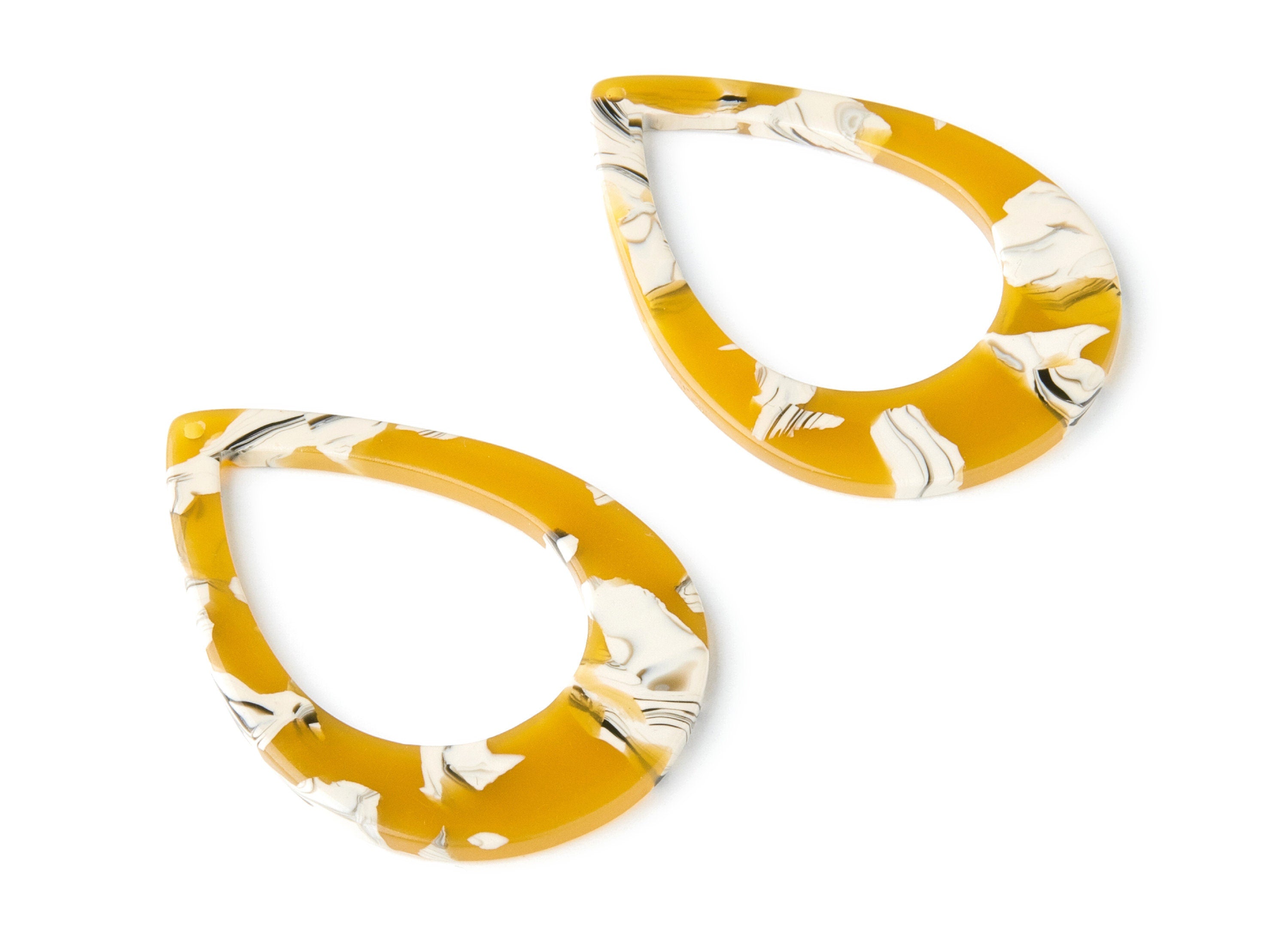 Acetate Drop Charms - Drop Earrings and Pendant - Earring Findings - Jewelry Supplies - Color Code:A14 - 46.64x33.17x2.37mm - AC1022T - DOMEDBAZAAR