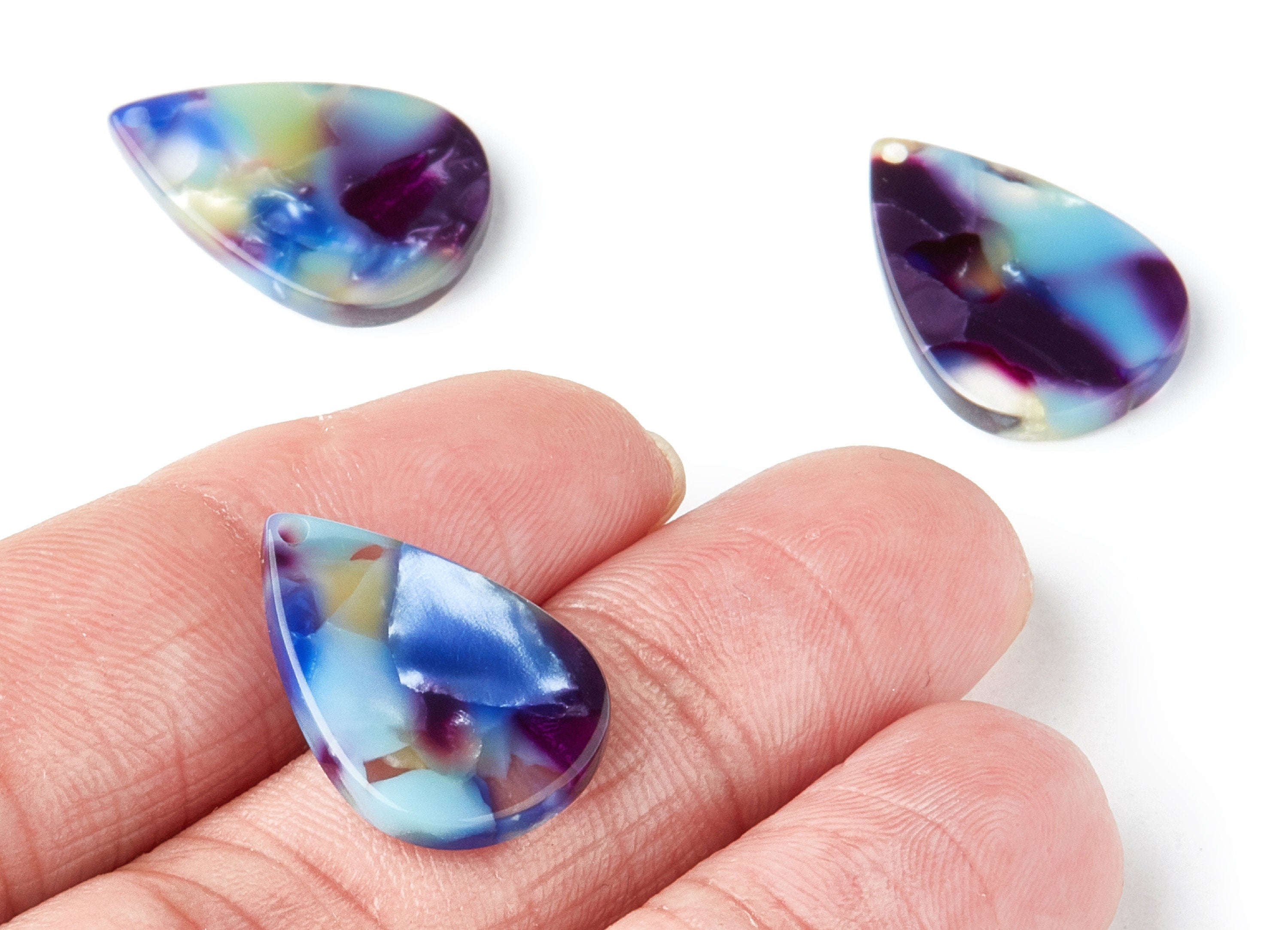 Acetate Drop Charms - Drop Earrings and Pendant - Earring Findings - Jewelry Supplies - Color Code:A23 - 21x15x2.5mm - AC1024M - DOMEDBAZAAR
