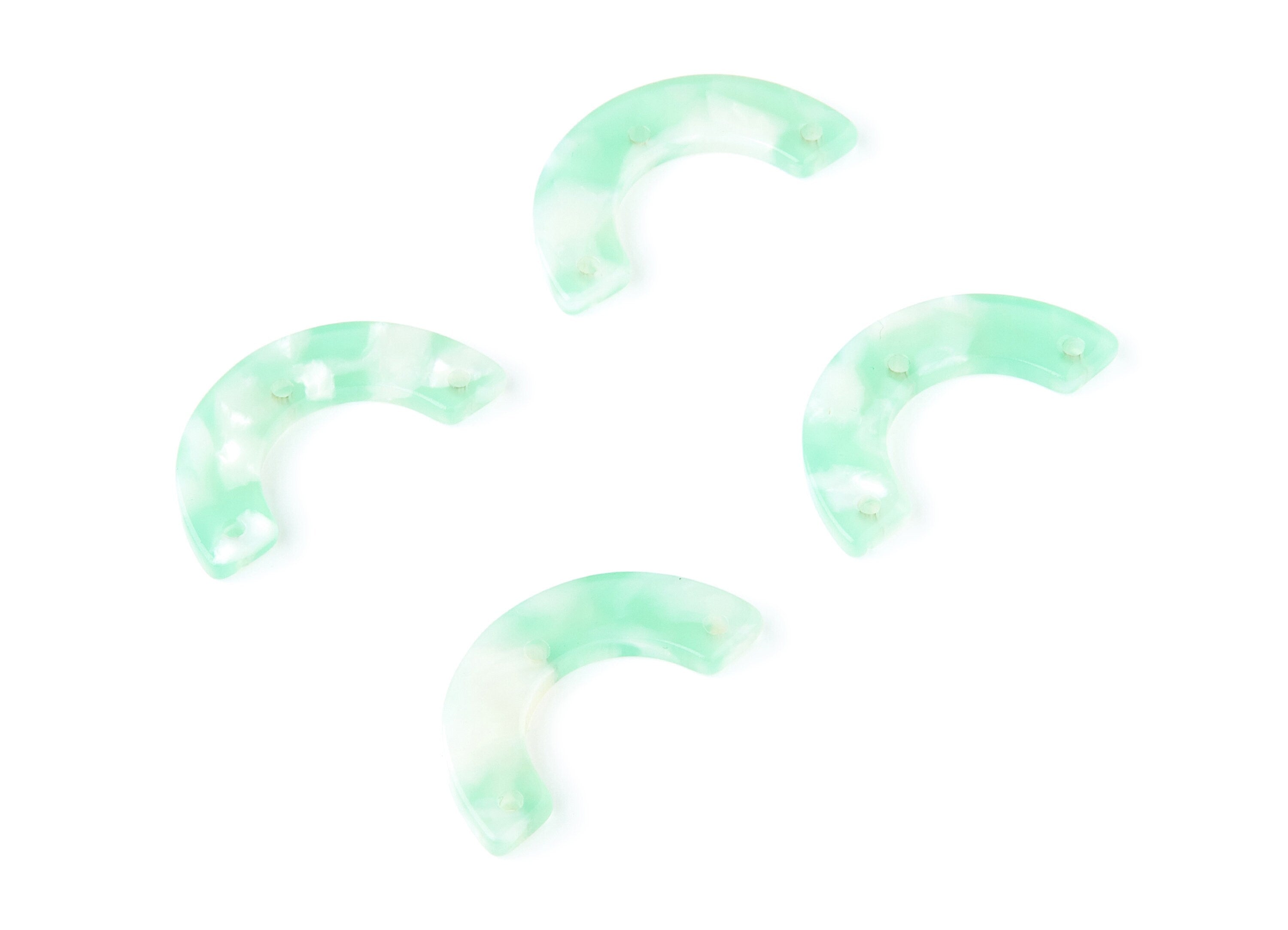 Acetate U Earring Charms - U Pendant With 3 Holes - Earring Findings - Jewelry Supplies - Color Code: A35 - 29.36x14.47x2.72mm - AC1355O - DOMEDBAZAAR