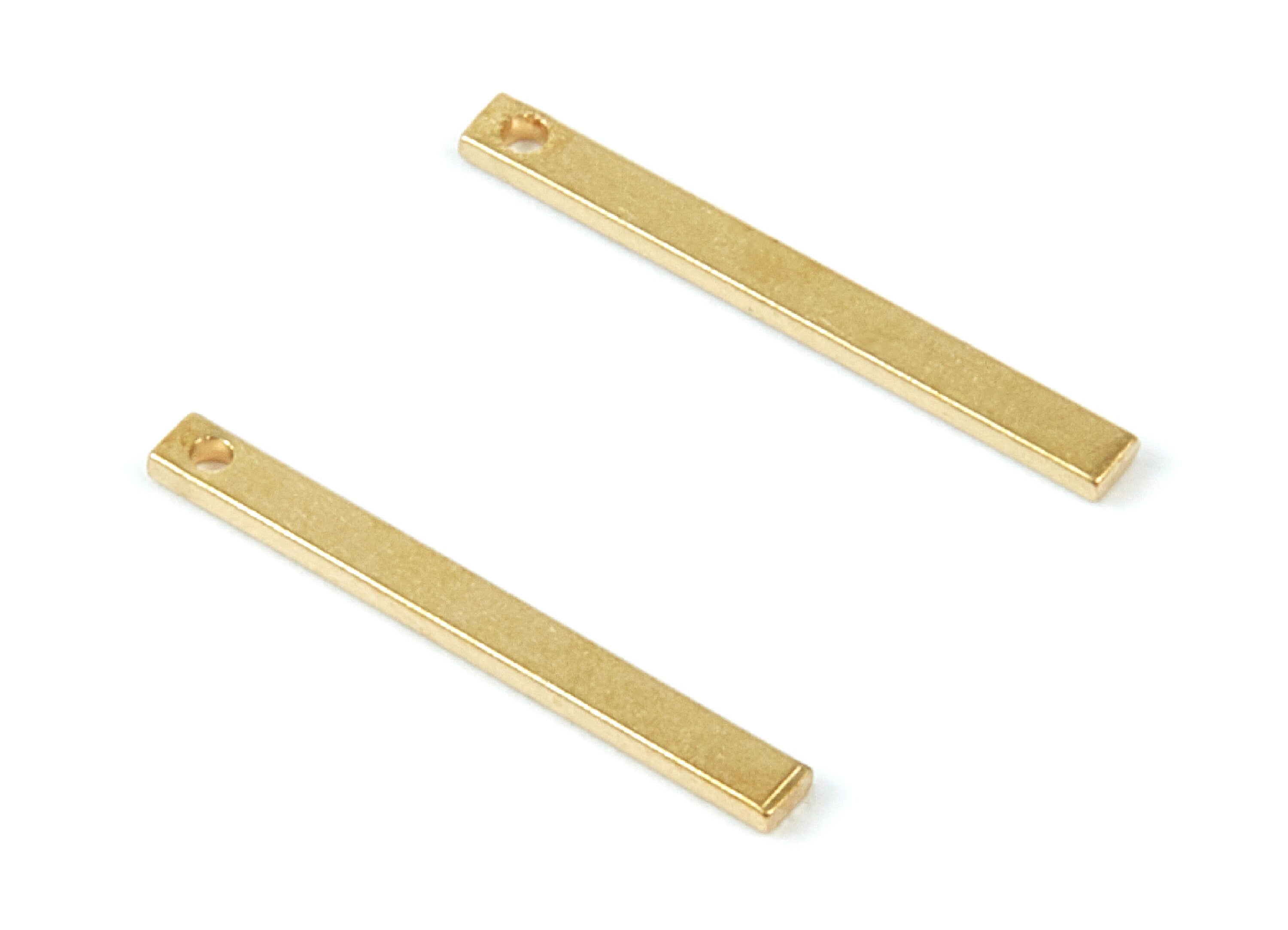 Brass Strip Charms - Raw Brass Strip Pendants - Earring Findings - Jewelry Supplies - 20x2x1mm - PP2035 - DOMEDBAZAAR