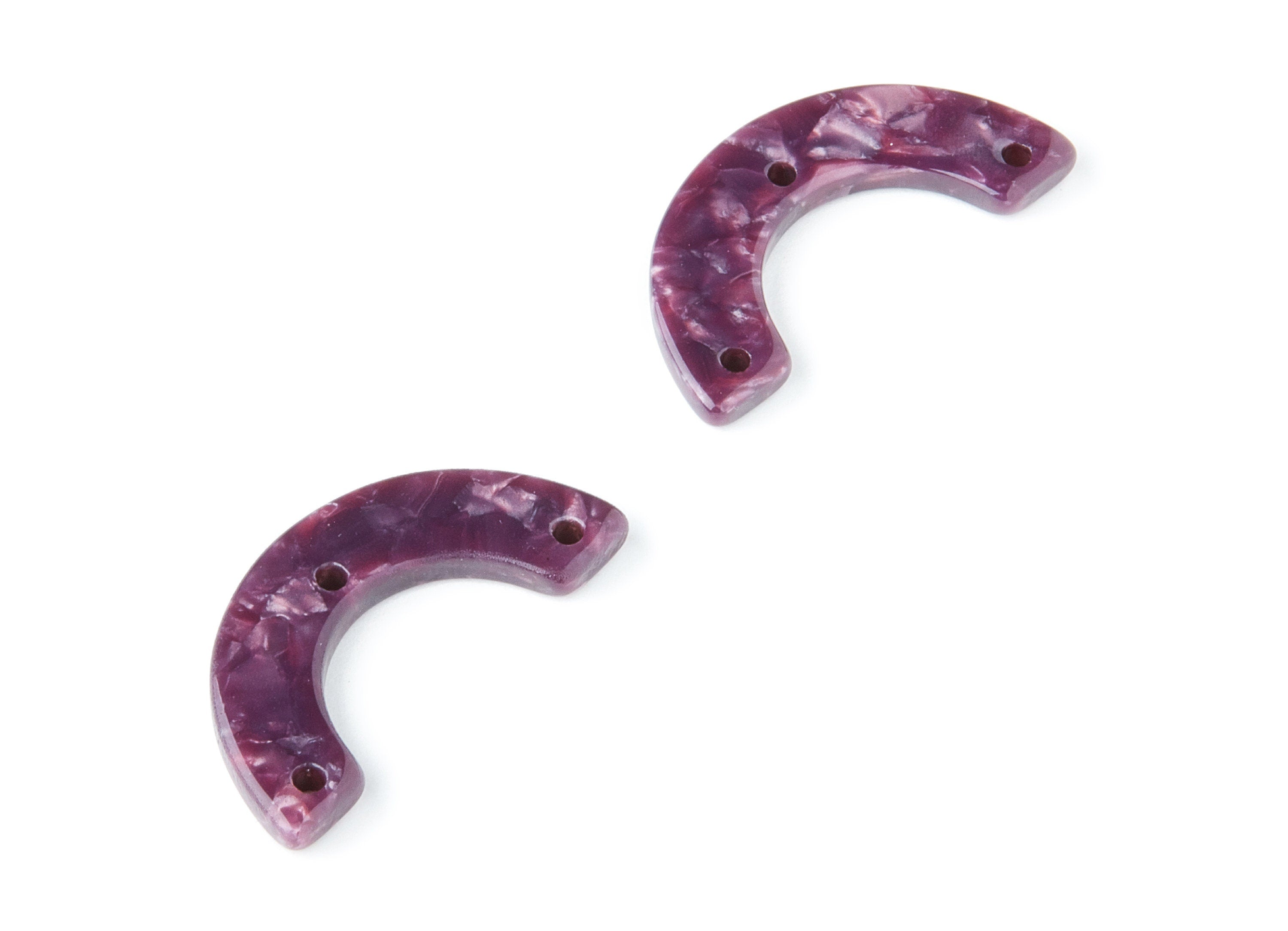 Acetate U Earring Charms - U Pendant With 3 Holes - Earring Findings - Jewelry Supplies - Color Code: A41 - 29.36x14.47x2.72mm - AC1355T - DOMEDBAZAAR