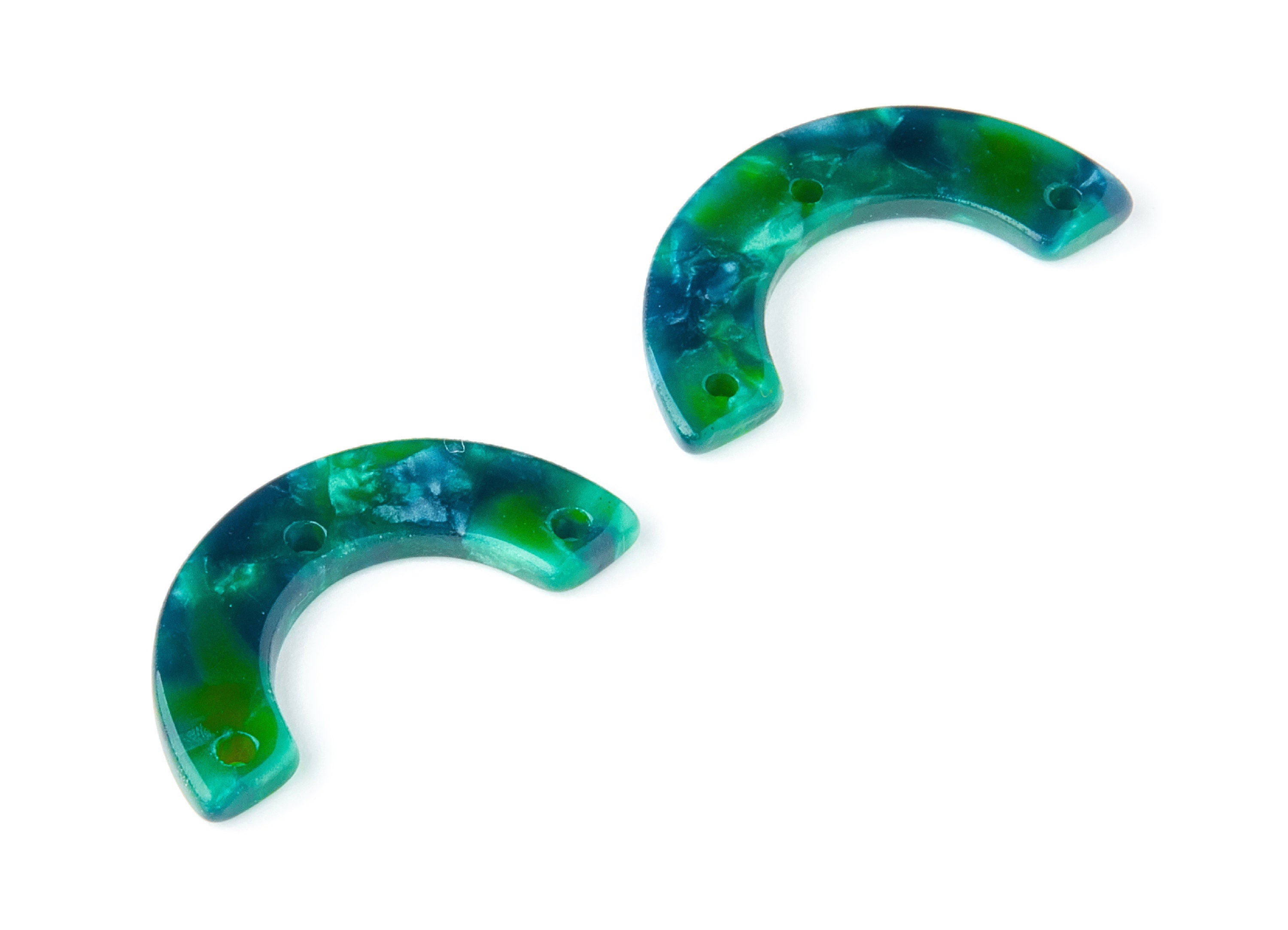 Acetate U Earring Charms - U Pendant With 3 Holes - Earring Findings - Jewelry Supplies - Color Code: A13 - 29.36x14.47x2.A72mm - AC1355V - DOMEDBAZAAR