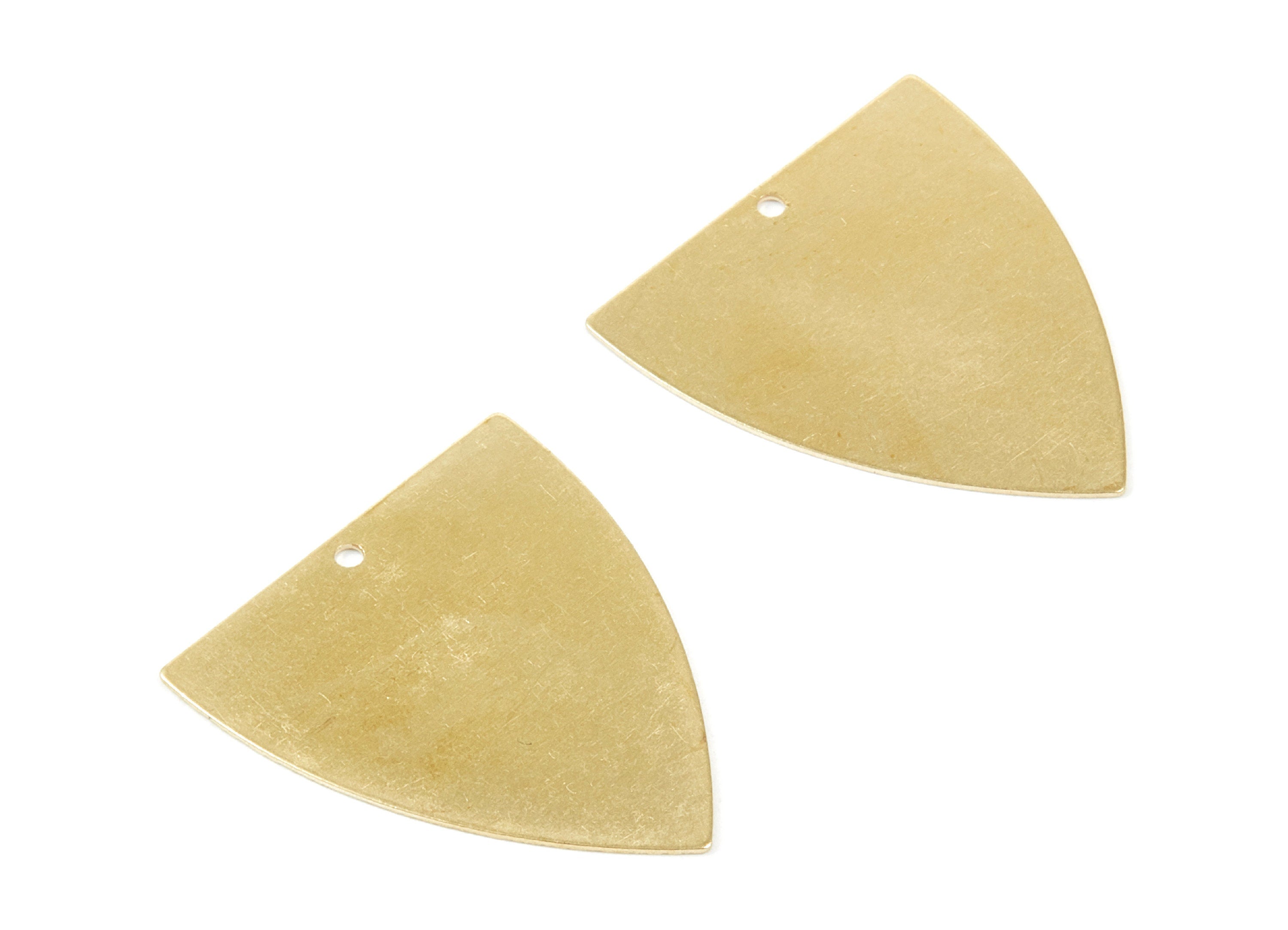 Personalized stamping blank - Brass Triangle Charms - Triangle Raw Brass Pendant - Brass Earring Findings - 28x25x0.5mm - PP2028 - DOMEDBAZAAR