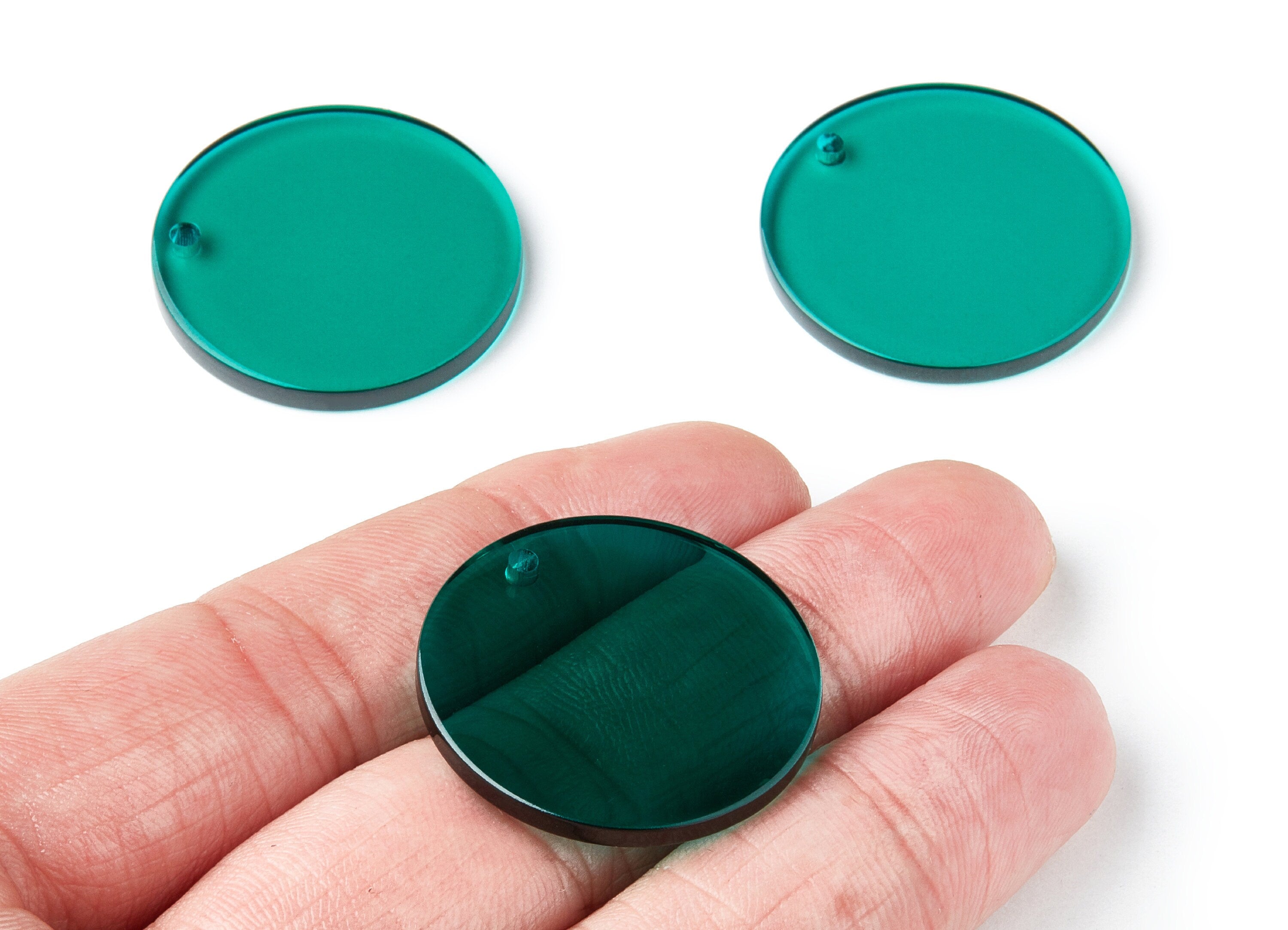 Acrylic Earring Charm - Round Acrylic Earrings - Round Pendant - 1 Hole - Color Code:A62 - 29.78x29.78x2.7mm - AC1330E - DOMEDBAZAAR