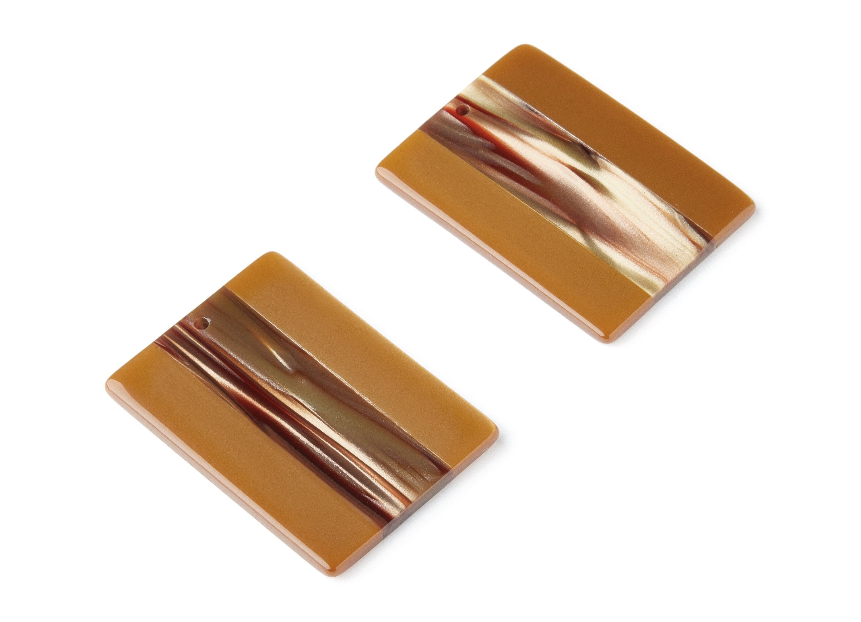 Acetate Rectangle Earring Charms - Rectangle Pendant - Earring Findings - Jewelry Supplies - Color Code:A281 - 40.15x29.53x2.71mm - AC1383B - DOMEDBAZAAR