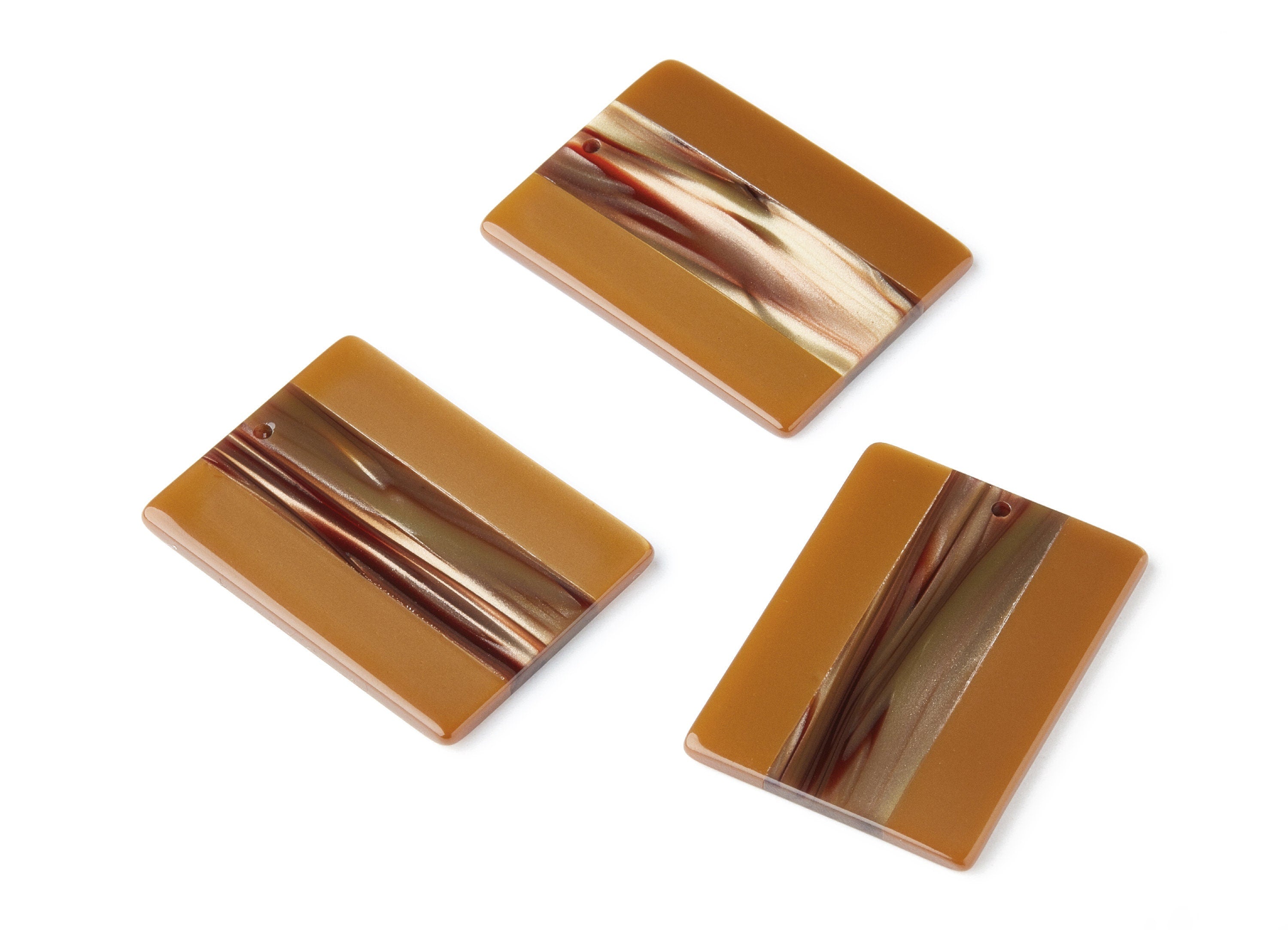 Acetate Rectangle Earring Charms - Rectangle Pendant - Earring Findings - Jewelry Supplies - Color Code:A281 - 40.15x29.53x2.71mm - AC1383B - DOMEDBAZAAR