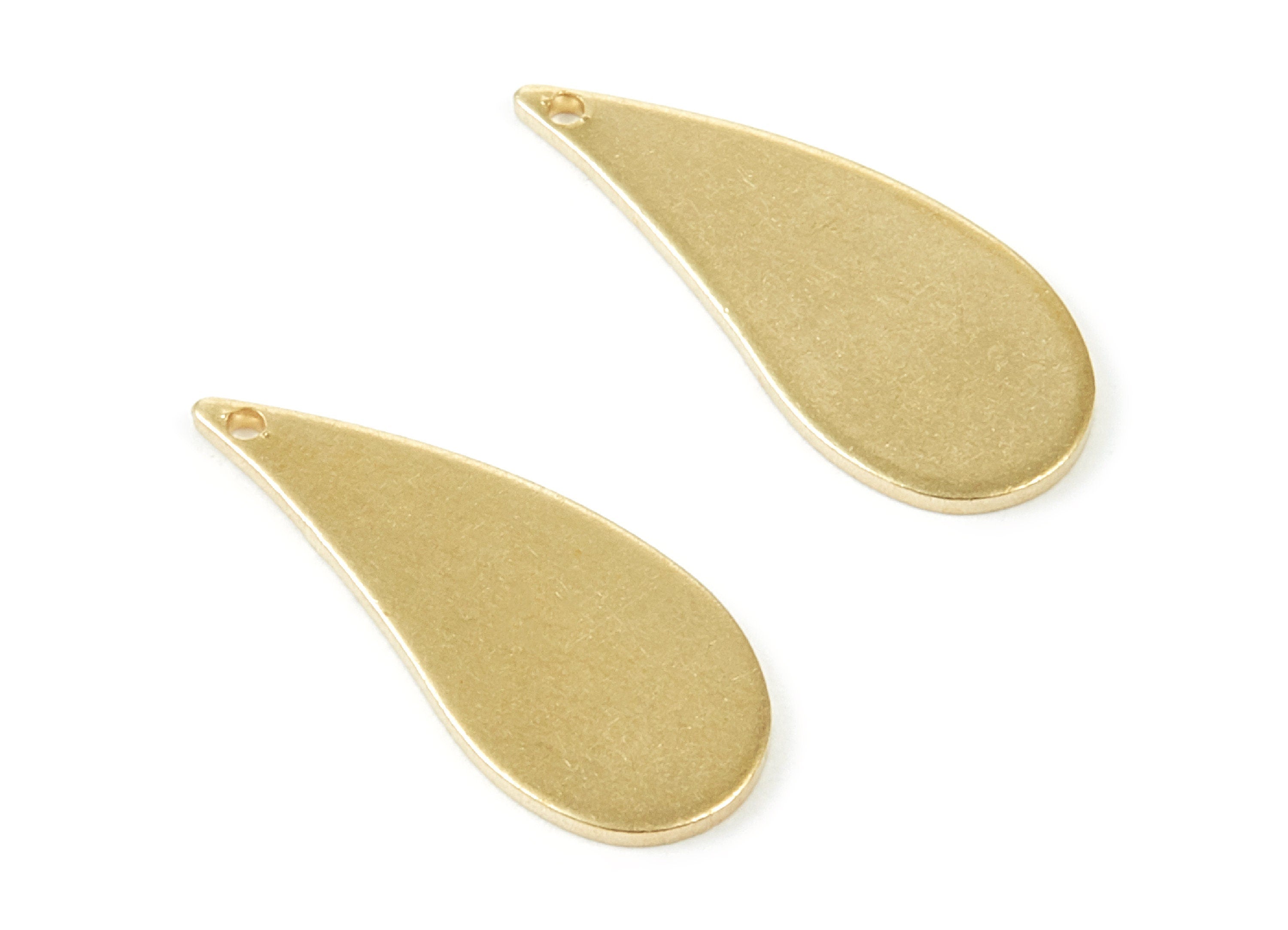Personalized stamping blank - Brass Drop Charms - Drop Shaped Raw Brass Pendant - Earring Finding - Jewelry Supplies - 24.14x10x1mm - PP1904 - DOMEDBAZAAR