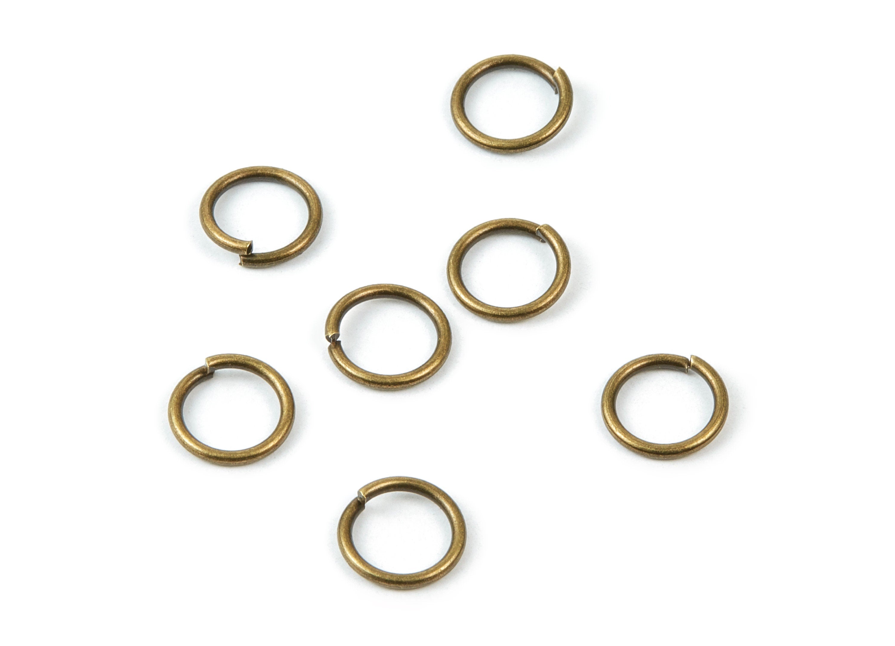 Brass Open Jump Rings - 10x1.2mm - Antique Bronze Tone Plated - Brass Open Jump Rings - Jewelry Supplies - PP1609AB - DOMEDBAZAAR