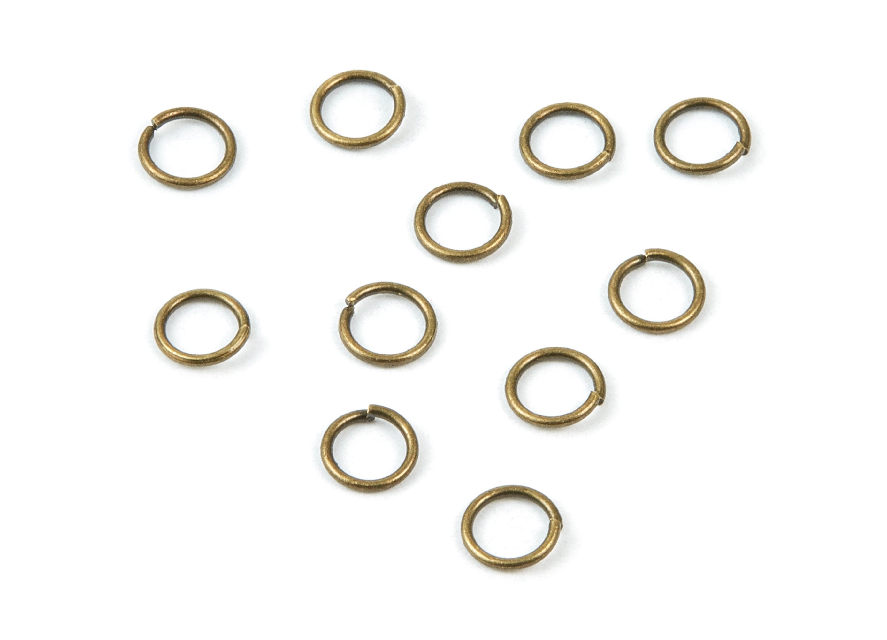 Brass Open Jump Rings - 6x0.8mm - Antique Bronze Tone Plated - Brass Open Jump Rings - Jewelry Supplies - PP1622AB - DOMEDBAZAAR