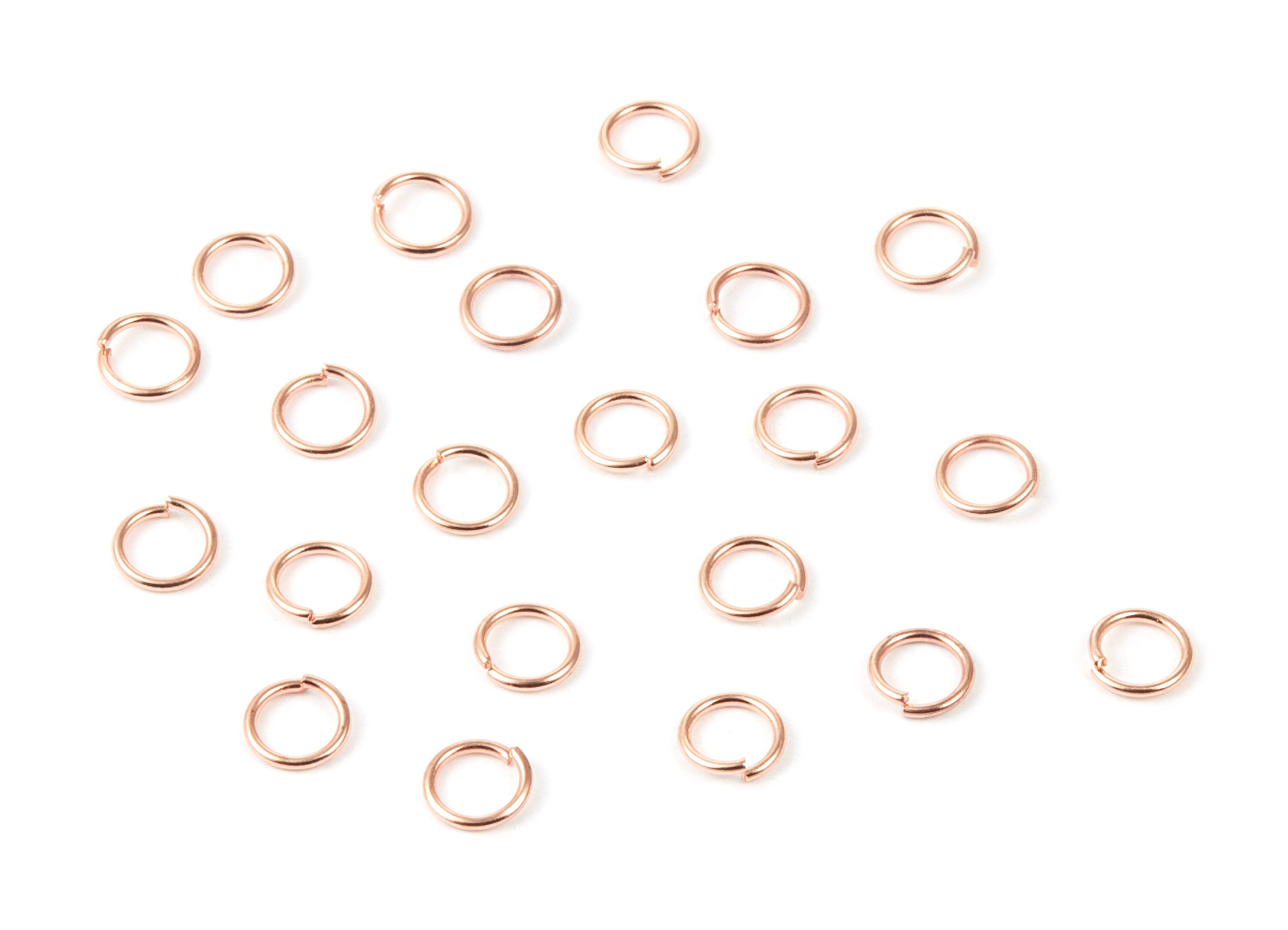 Brass Open Jump Rings - 6x0.8mm - Rose Tone Plated - Brass Open Jump Rings - Jewelry Supplies - PP1622R - DOMEDBAZAAR