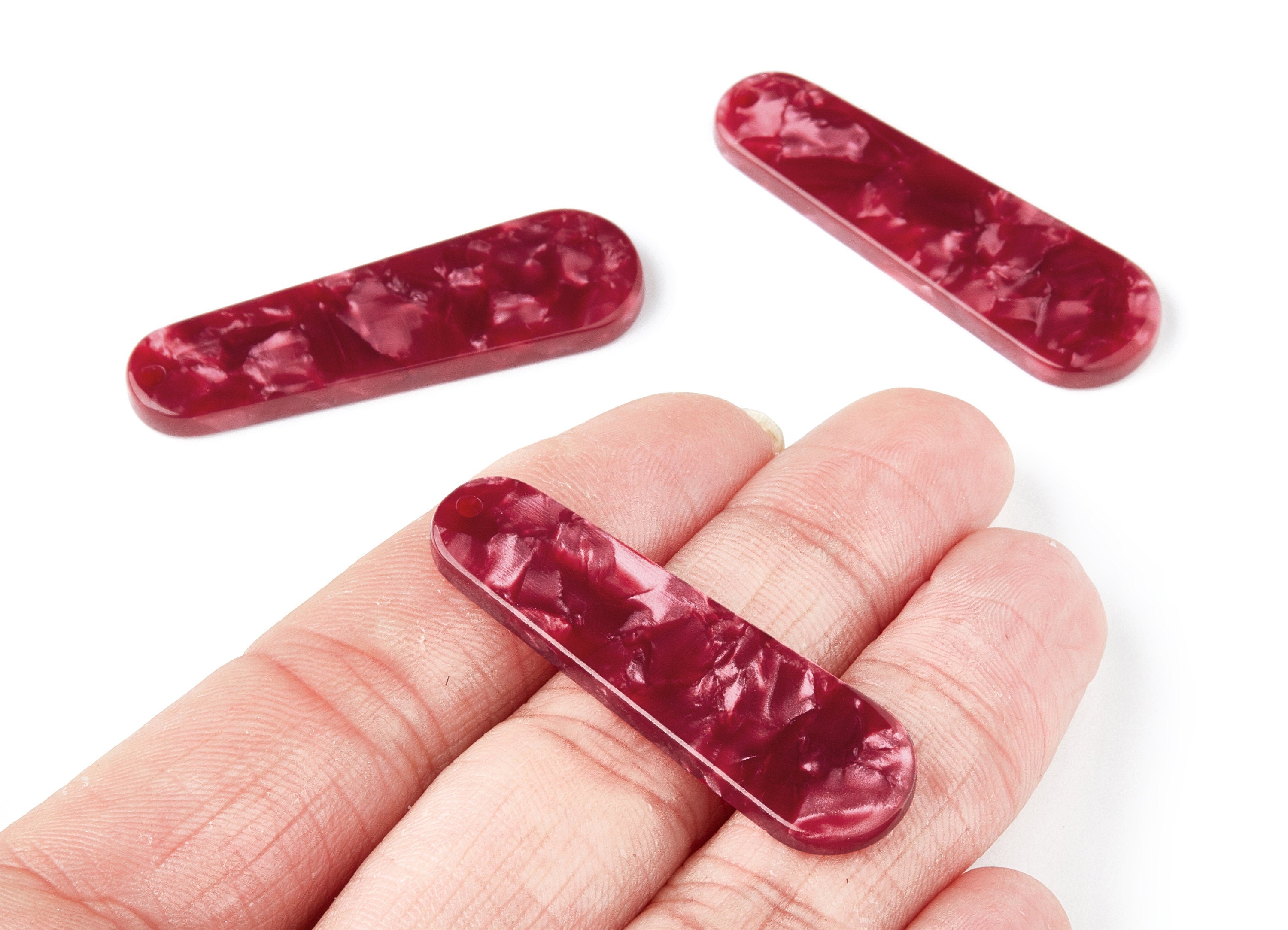 Acetate Rod Earring Charms - Rod Shaped Pendant - Earring Findings - Jewelry Supplies - Color Code: A47 - 44.73x13.74x2.78mm - AC1380N - DOMEDBAZAAR