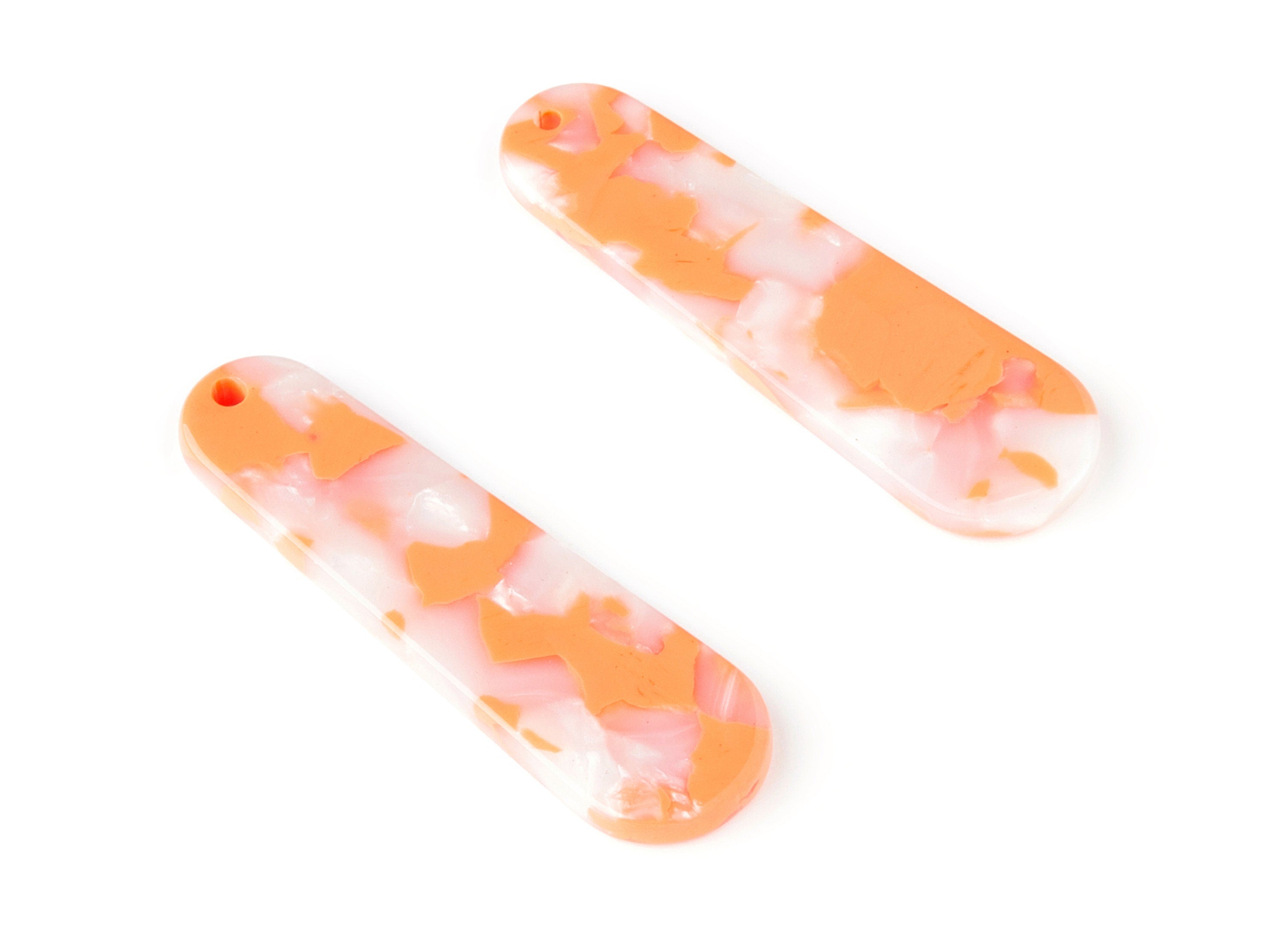 Acetate Rod Earring Charms - Rod Shaped Pendant - Earring Findings - Jewelry Supplies - Color Code: A39 - 44.73x13.74x2.78mm - AC1380K - DOMEDBAZAAR