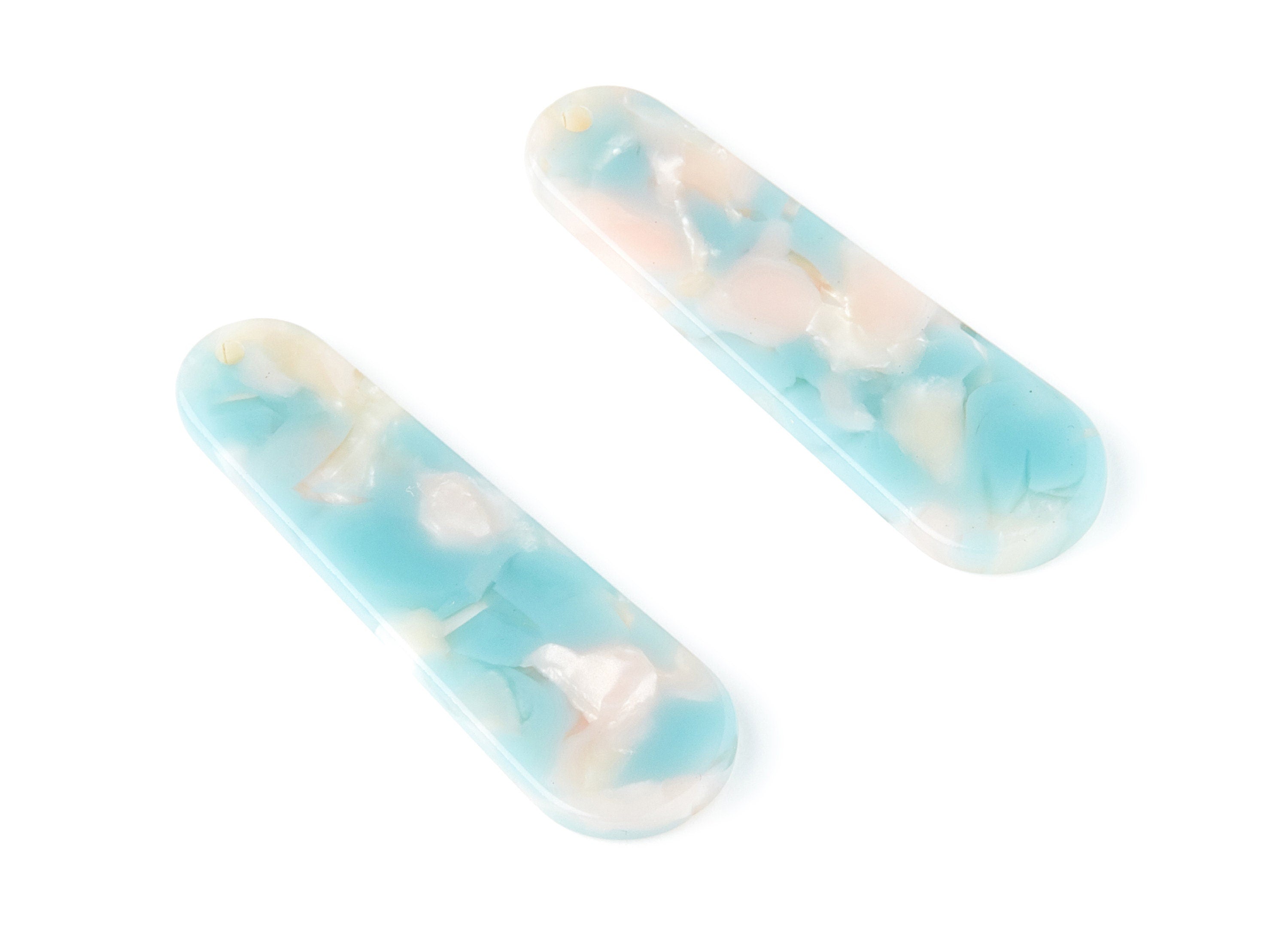 Acetate Rod Earring Charms - Rod Shaped Pendant - Earring Findings - Jewelry Supplies - Color Code: A36 - 44.73x13.74x2.78mm - AC1380P - DOMEDBAZAAR