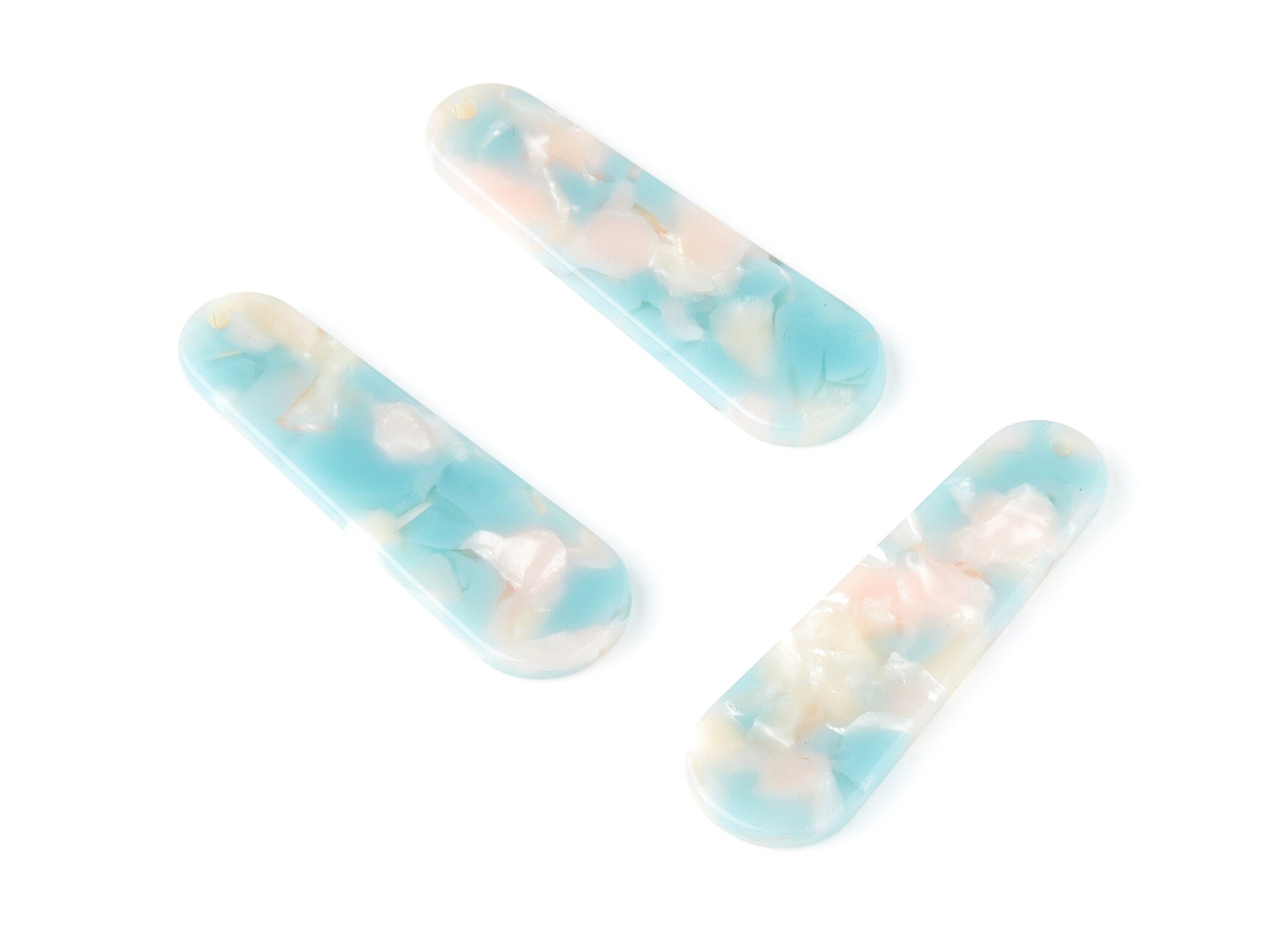 Acetate Rod Earring Charms - Rod Shaped Pendant - Earring Findings - Jewelry Supplies - Color Code: A36 - 44.73x13.74x2.78mm - AC1380P - DOMEDBAZAAR