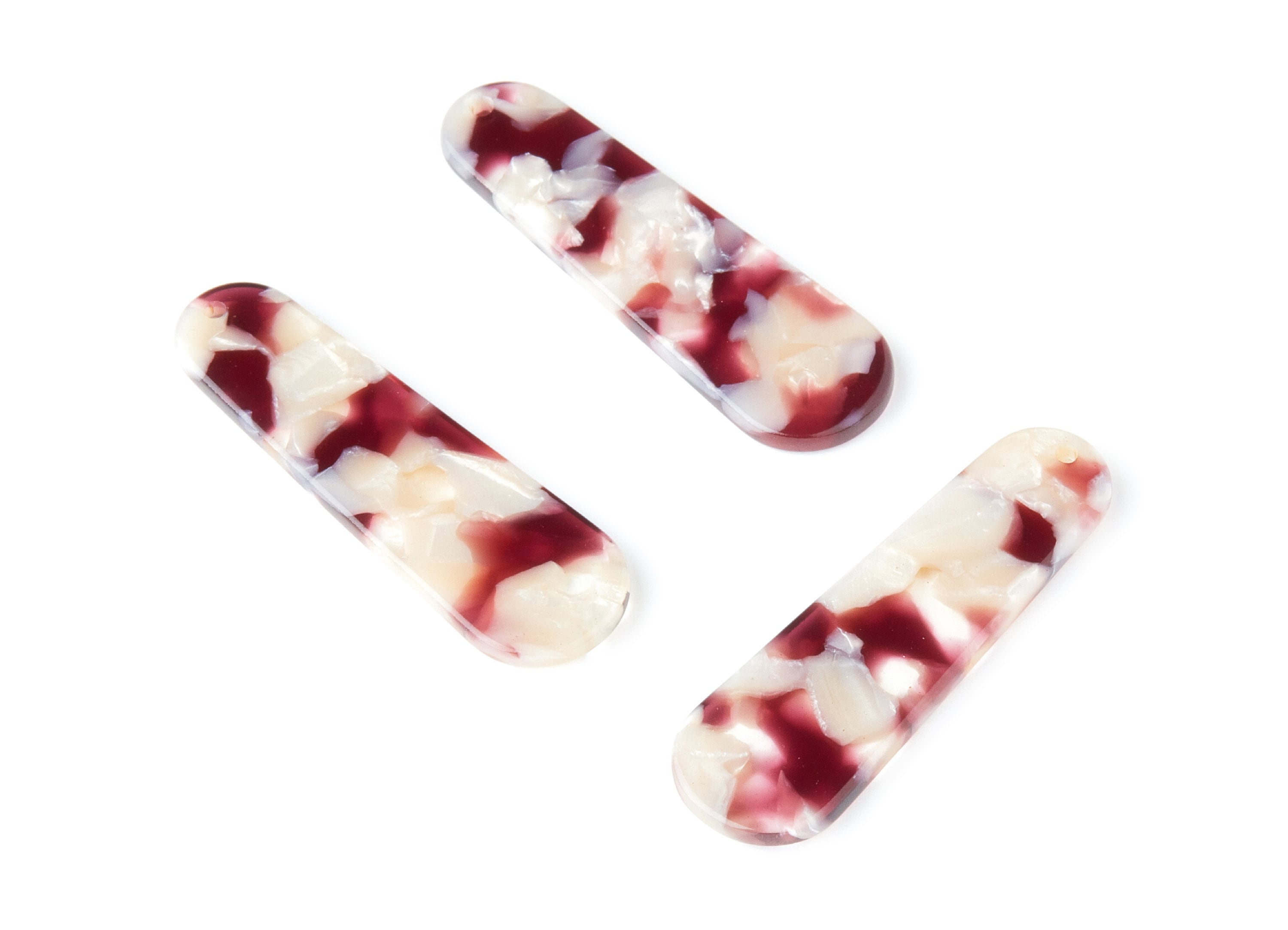 Acetate Rod Earring Charms - Rod Shaped Pendant - Earring Findings - Jewelry Supplies - Color Code: A42 - 44.73x13.74x2.78mm - AC1380R - DOMEDBAZAAR