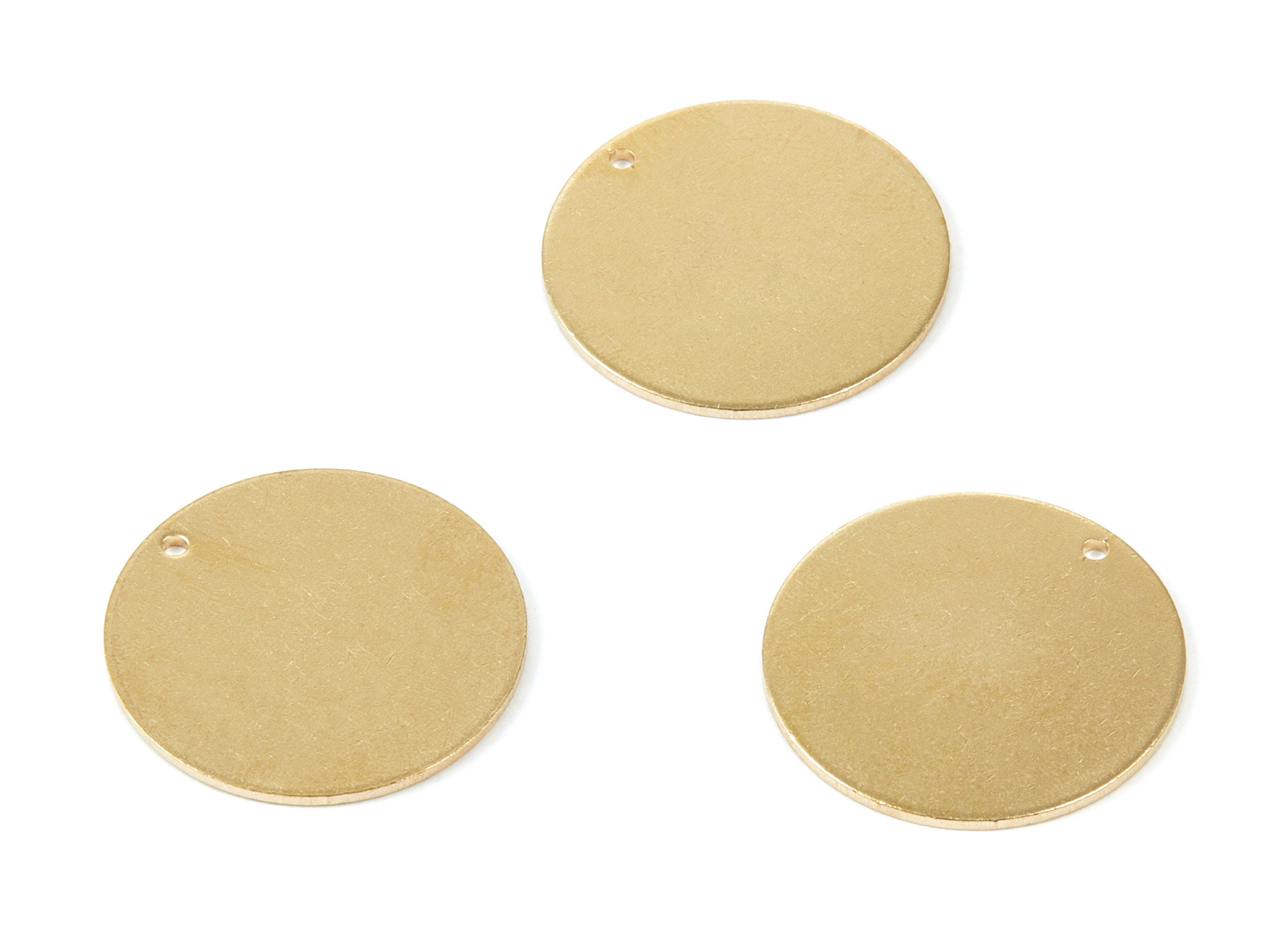 Personalized stamping blank - Brass Round Charms - Round Raw Brass Pendant - Earring Findings - Jewelry Supplies - 25x25x1,1mm - PP1968 - DOMEDBAZAAR