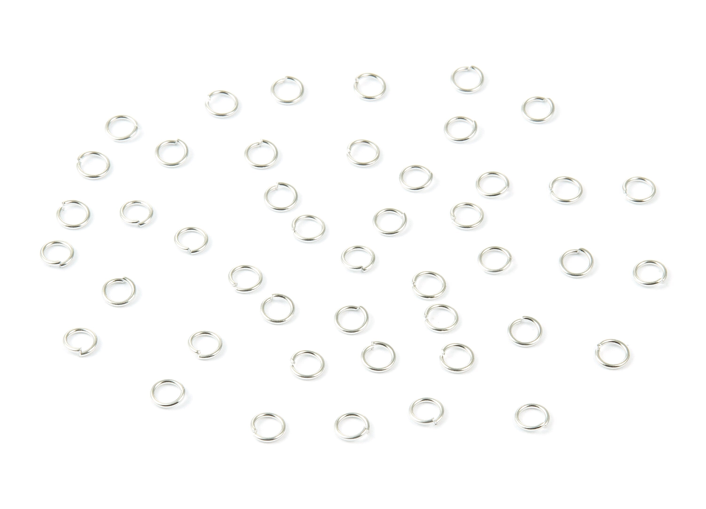 Brass Open Jump Rings - 4x0.6mm - Silver Tone Plated - Brass Open Jump Rings - Jewelry Supplies - PP1627S - DOMEDBAZAAR