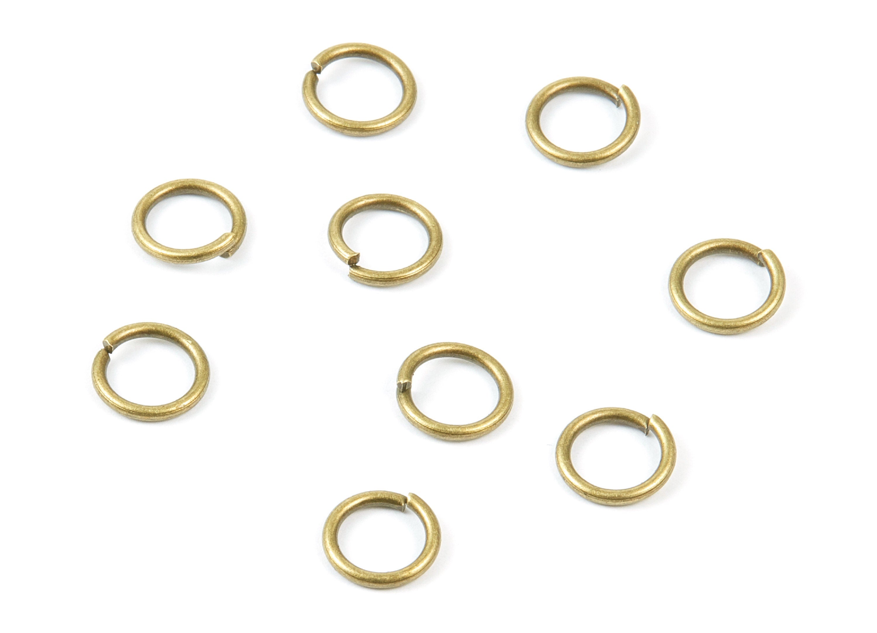 Brass Open Jump Rings - 9x1.2mm - Antique Bronze Tone Plated - Brass Open Jump Rings - Jewelry Supplies - PP1576AB - DOMEDBAZAAR