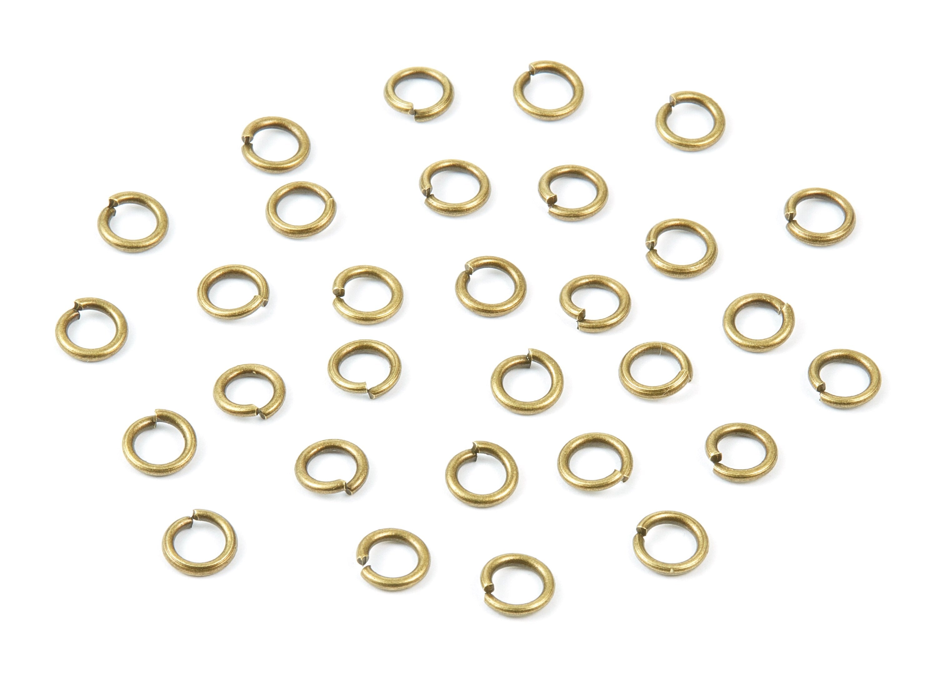 Brass Open Jump Rings - 7x1.2mm - Antique Bronze Tone Plated - Brass Open Jump Rings - Jewellery Supplies - PP1594AB - DOMEDBAZAAR