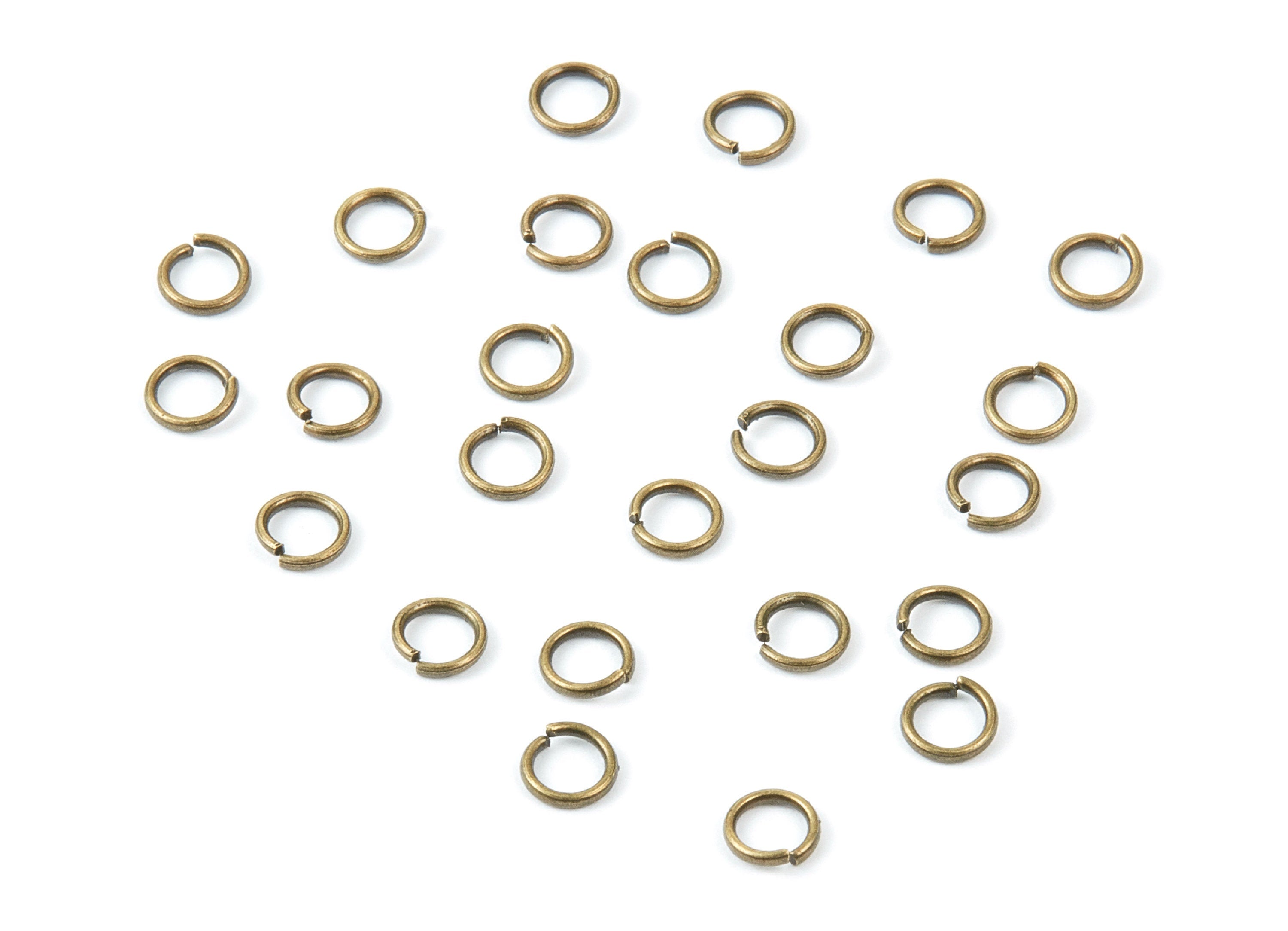 Brass Open Jump Rings - 5x0.8mm - Antique Bronze Tone Plated - Brass Open Jump Rings - Jewelry Supplies - PP1646AB - DOMEDBAZAAR