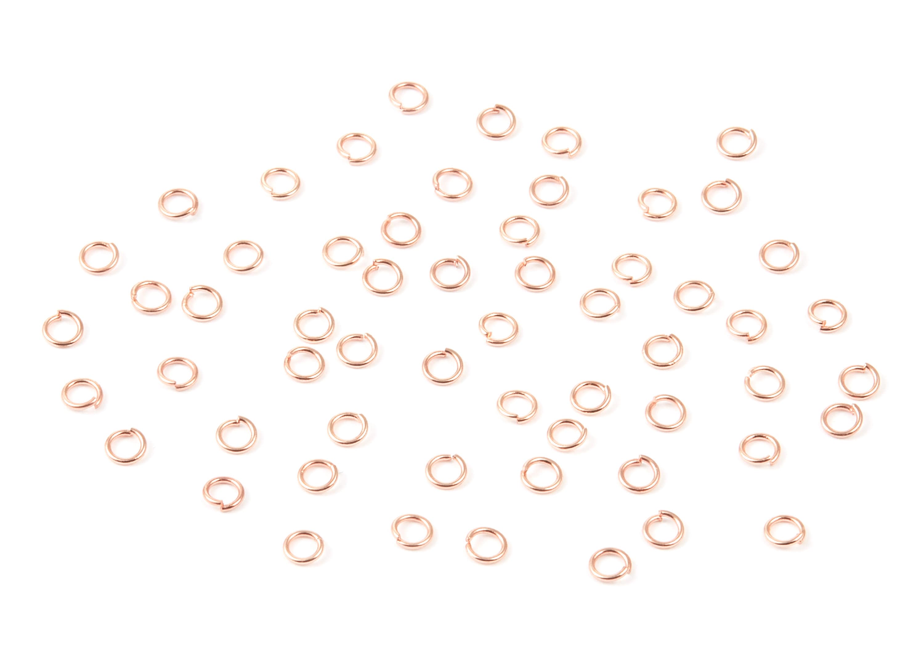 Brass Open Jump Rings - 3.1x0.5mm - Rose Tone Plated - Brass Open Jump Rings - Jewelry Supplies - PP1584R - DOMEDBAZAAR