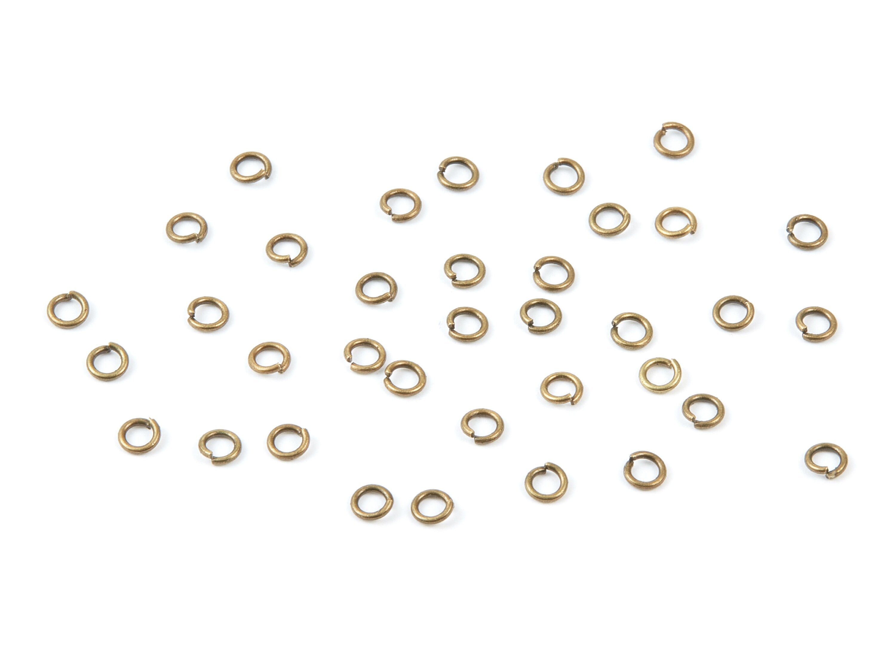 Brass Open Jump Rings - 3x0,6mm - Antique Bronze Tone Plated - Brass Open Jump Rings - Jewelry Supplies - PP1637AB - DOMEDBAZAAR