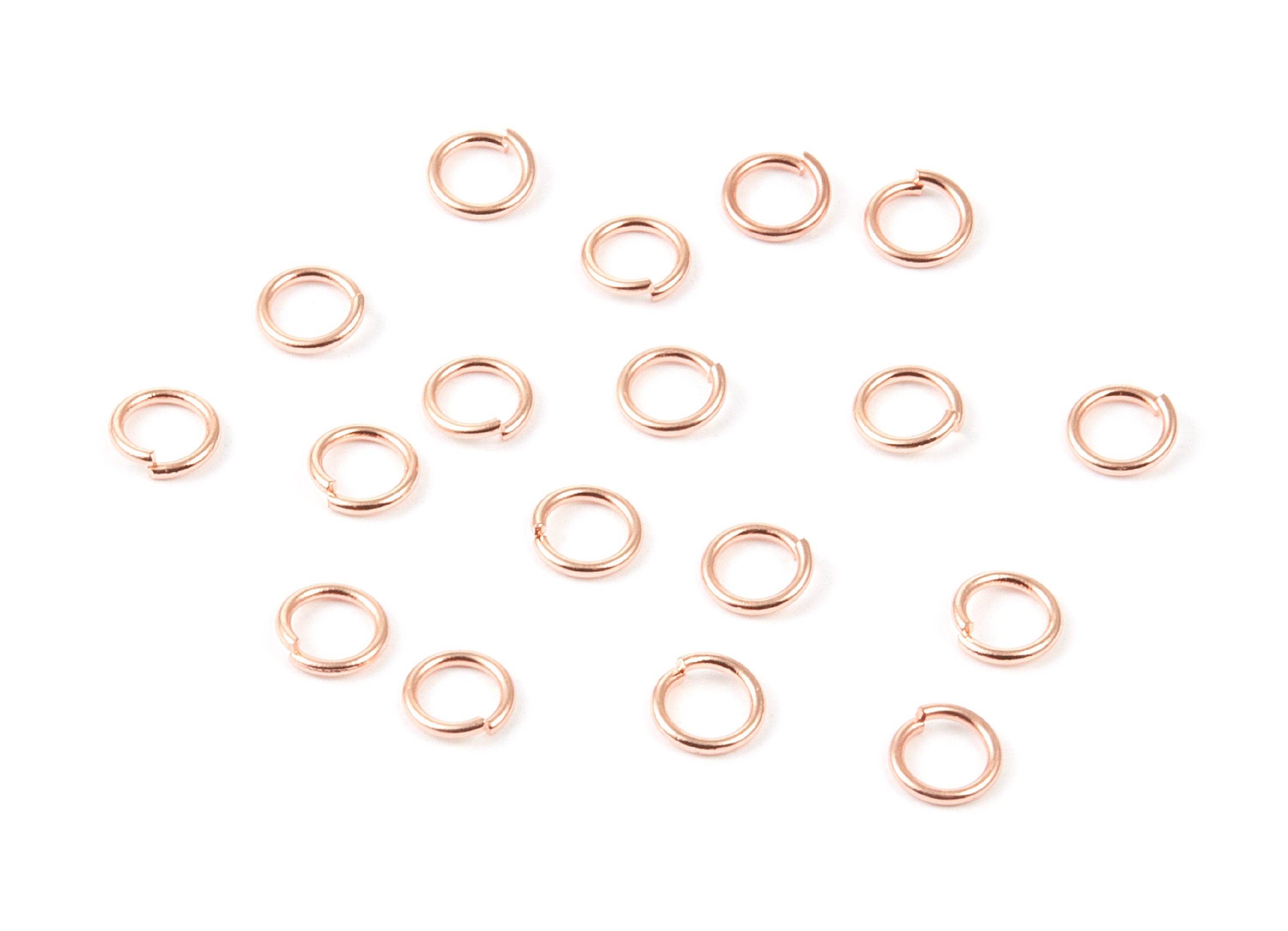 Brass Open Jump Rings - 5x0.7mm - Rose Tone Plated - Brass Open Jump Rings - Jewelry Supplies - PP1592R - DOMEDBAZAAR