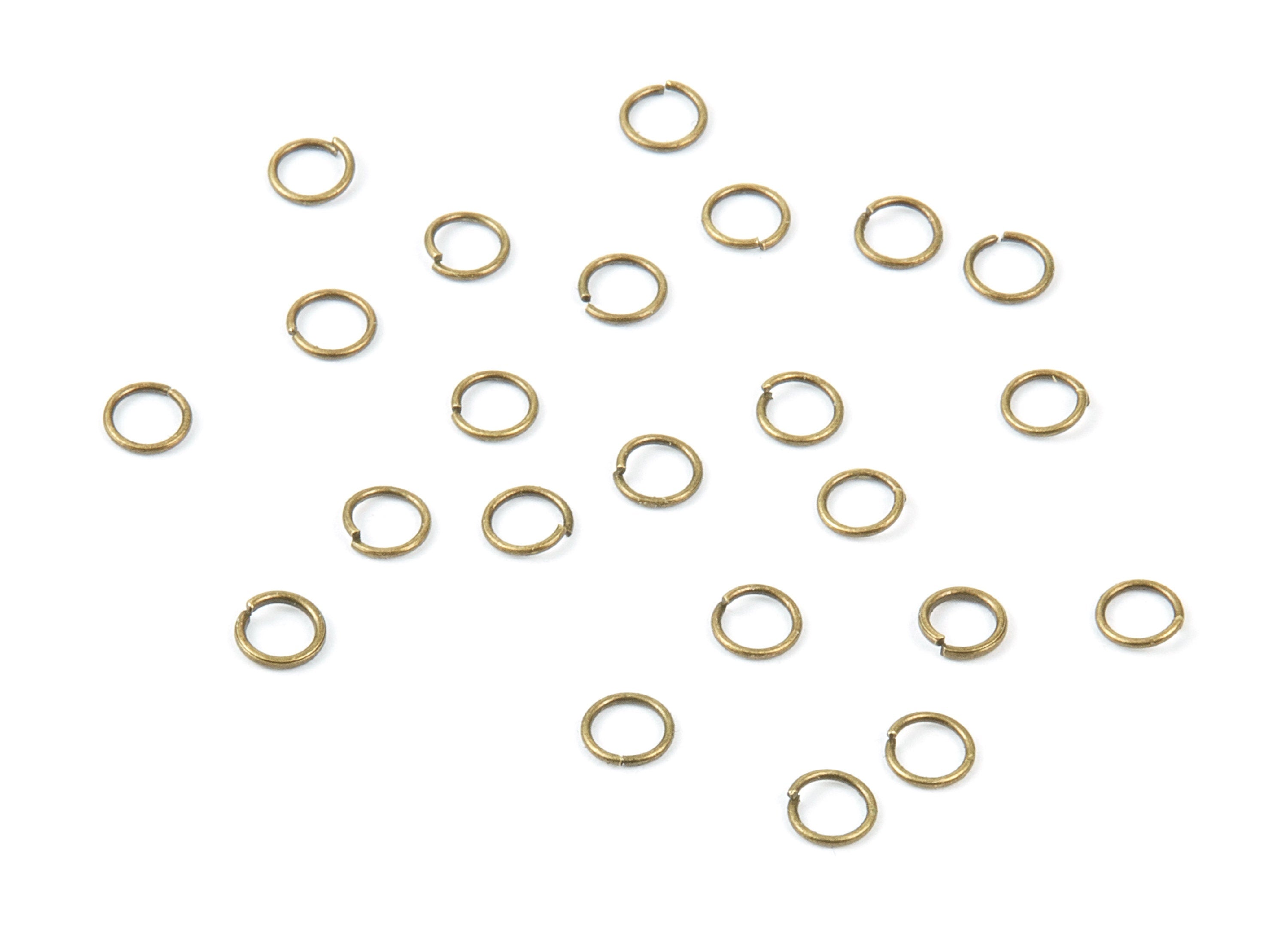 Brass Open Jump Rings - 4x0.5mm - Antique Bronze Tone Plated - Brass Open Jump Rings - Jewelry Supplies - PP1578AB - DOMEDBAZAAR