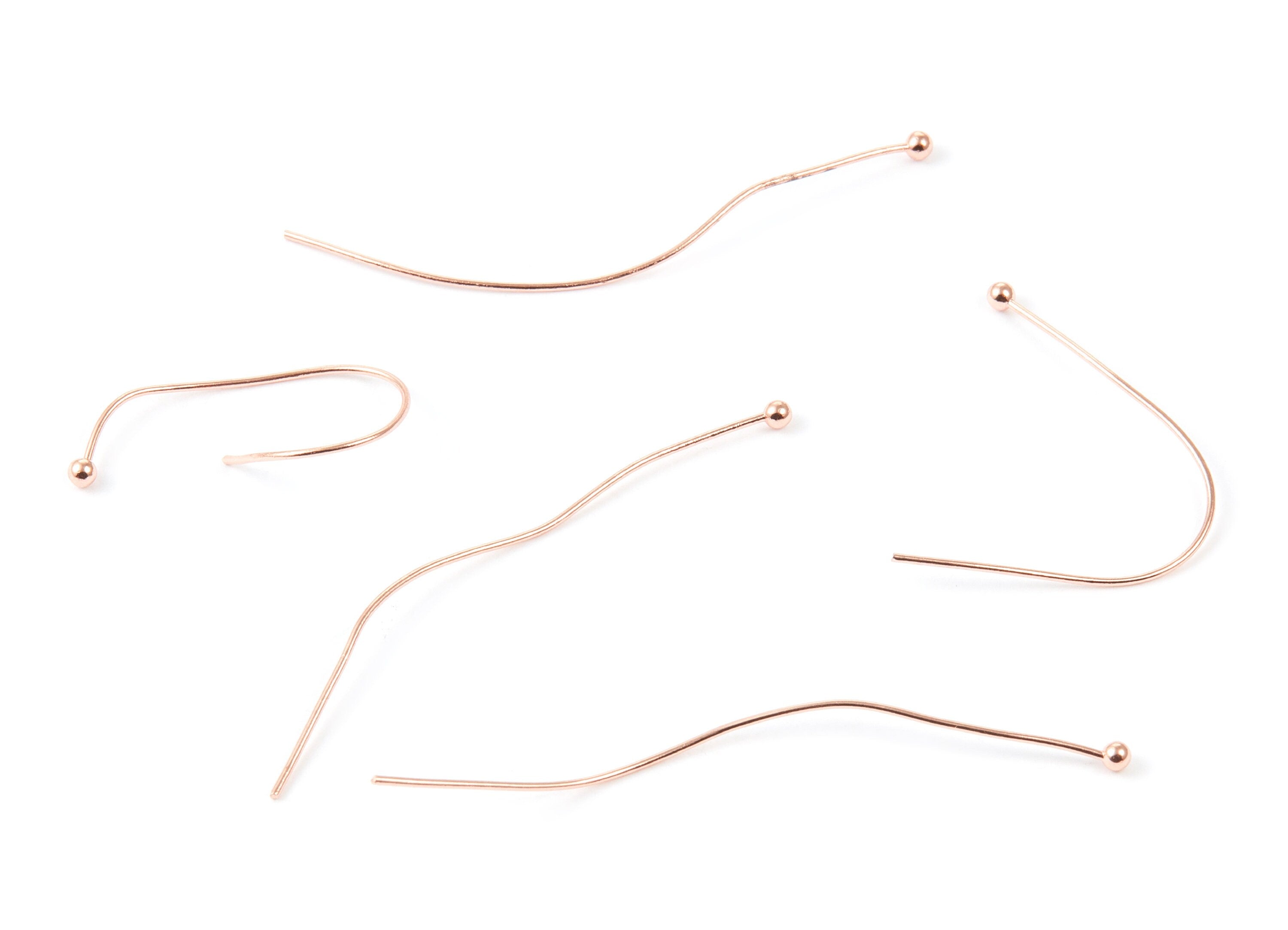 Brass Ball Head Pins - 0.6x50x2.0 - Rose Tone Plated Brass - Jewelry Findings - 50x2x0,6mm - PP1703 - DOMEDBAZAAR