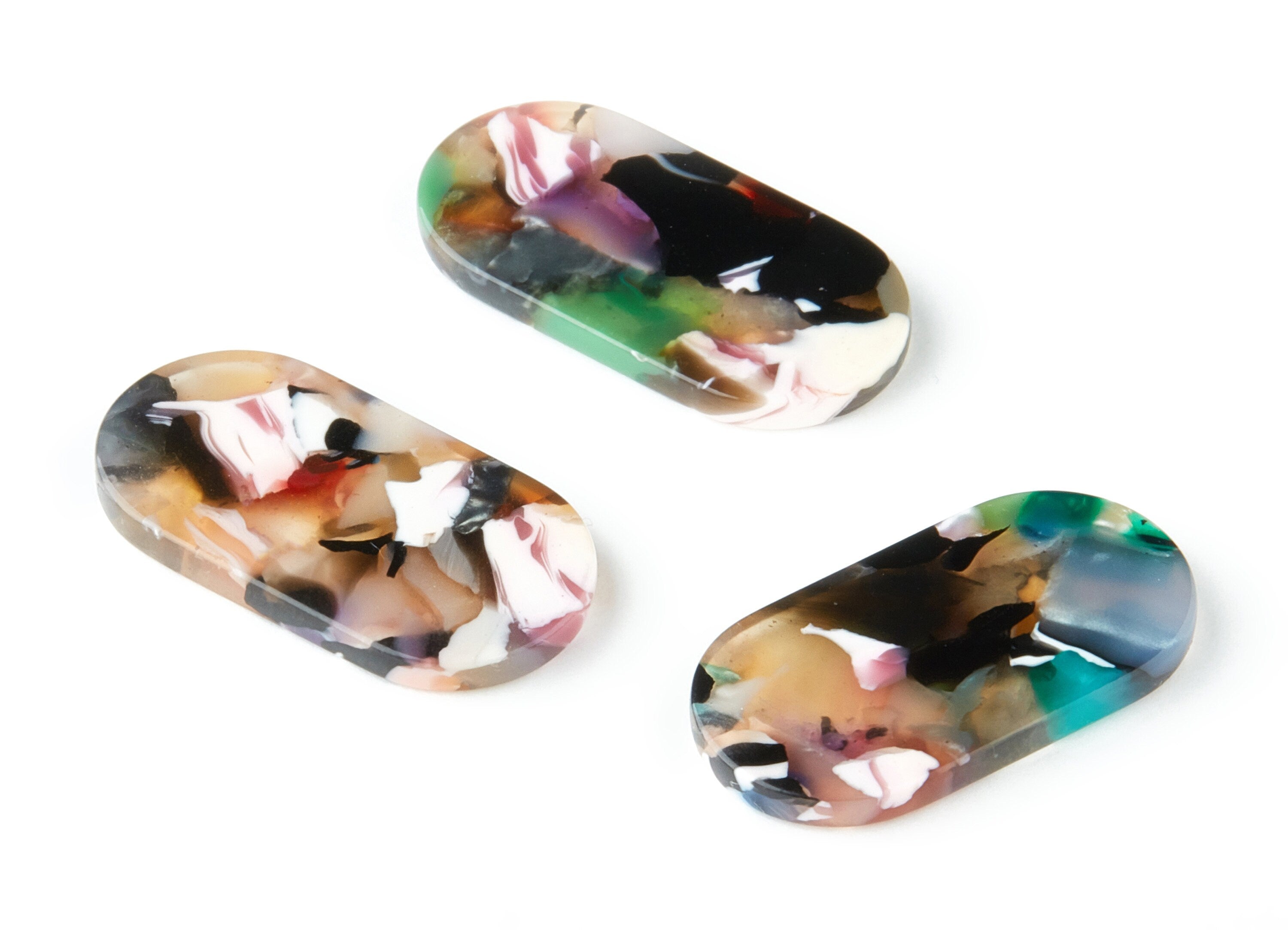 Acetate Oval Earring Charms - Oval Pendant - Earring Findings - Jewelry Supplies - Color CodeA60 - 26.65x13.9x2.63mm - AC1156EE - DOMEDBAZAAR