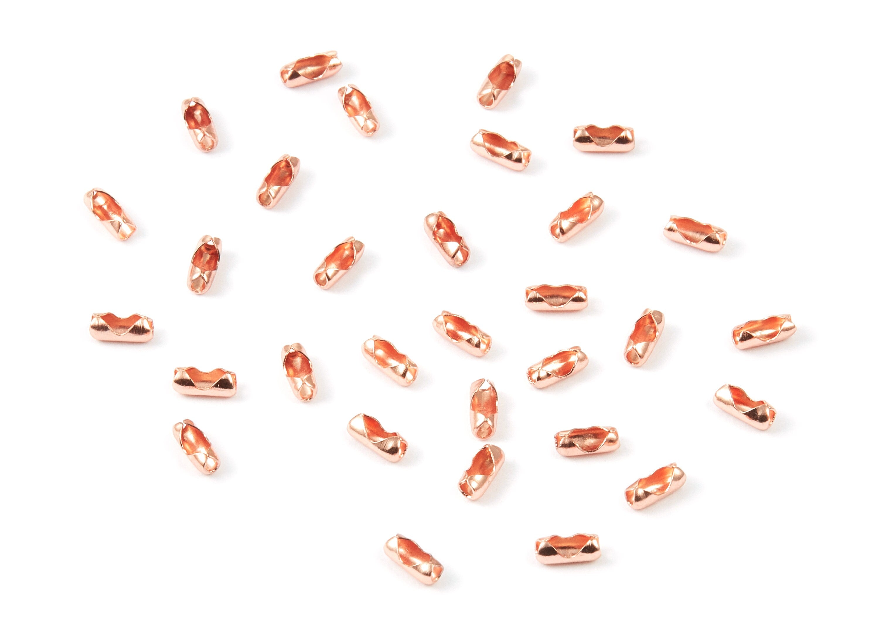 Ball Chain Connector - 1.5 Rose Tone Plated Brass - Brass Connector Clasp - Jewelry Supplies - 5.77x2.42mm - PP1693R - DOMEDBAZAAR