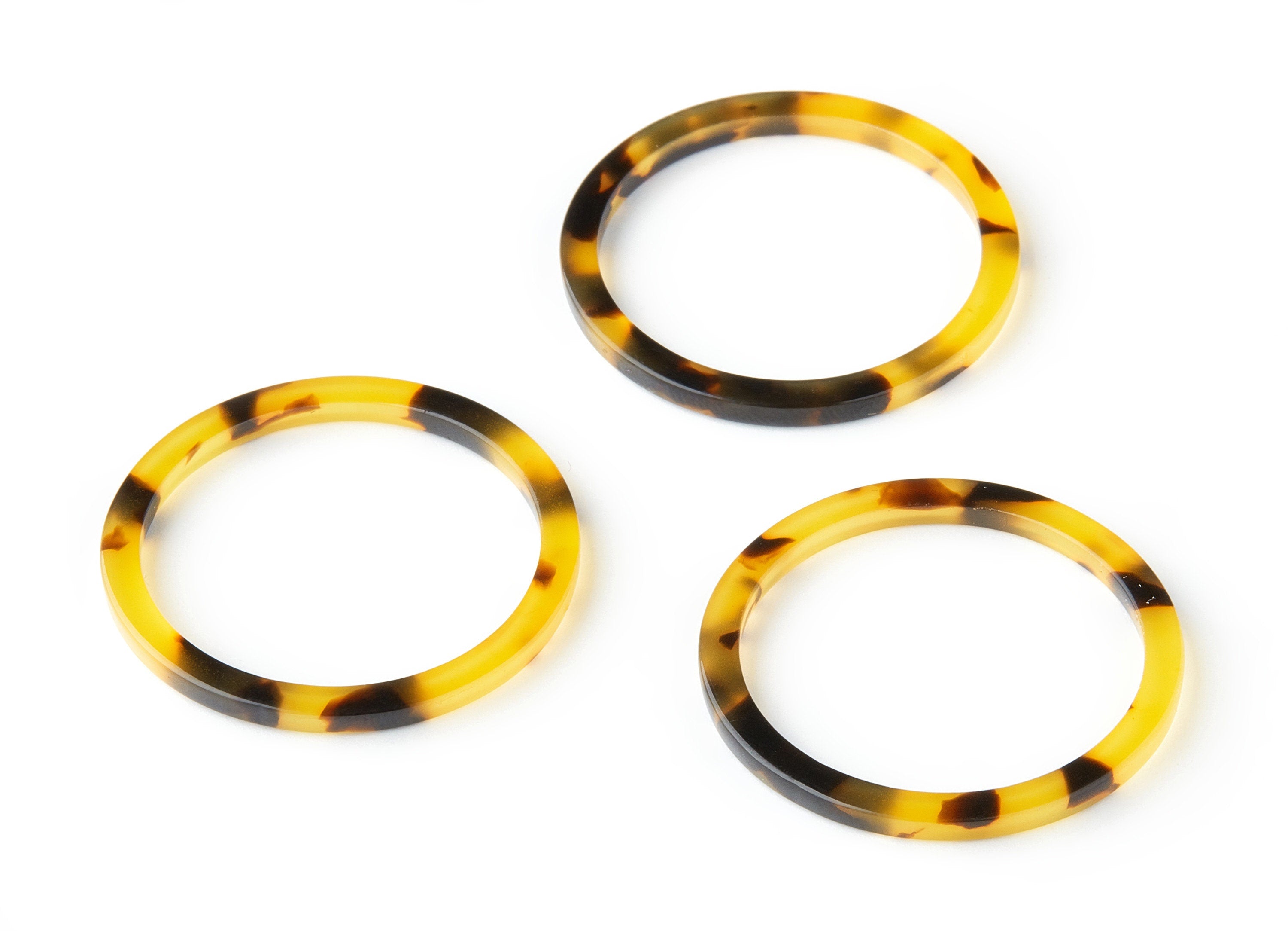 Acetate Circle Charms - Tortoise Shell Earring - Circle Earring & Pendant - Jewelry Making Supplies - Color Code:A02 - 32x32x2.5mm- AC1043CC - DOMEDBAZAAR