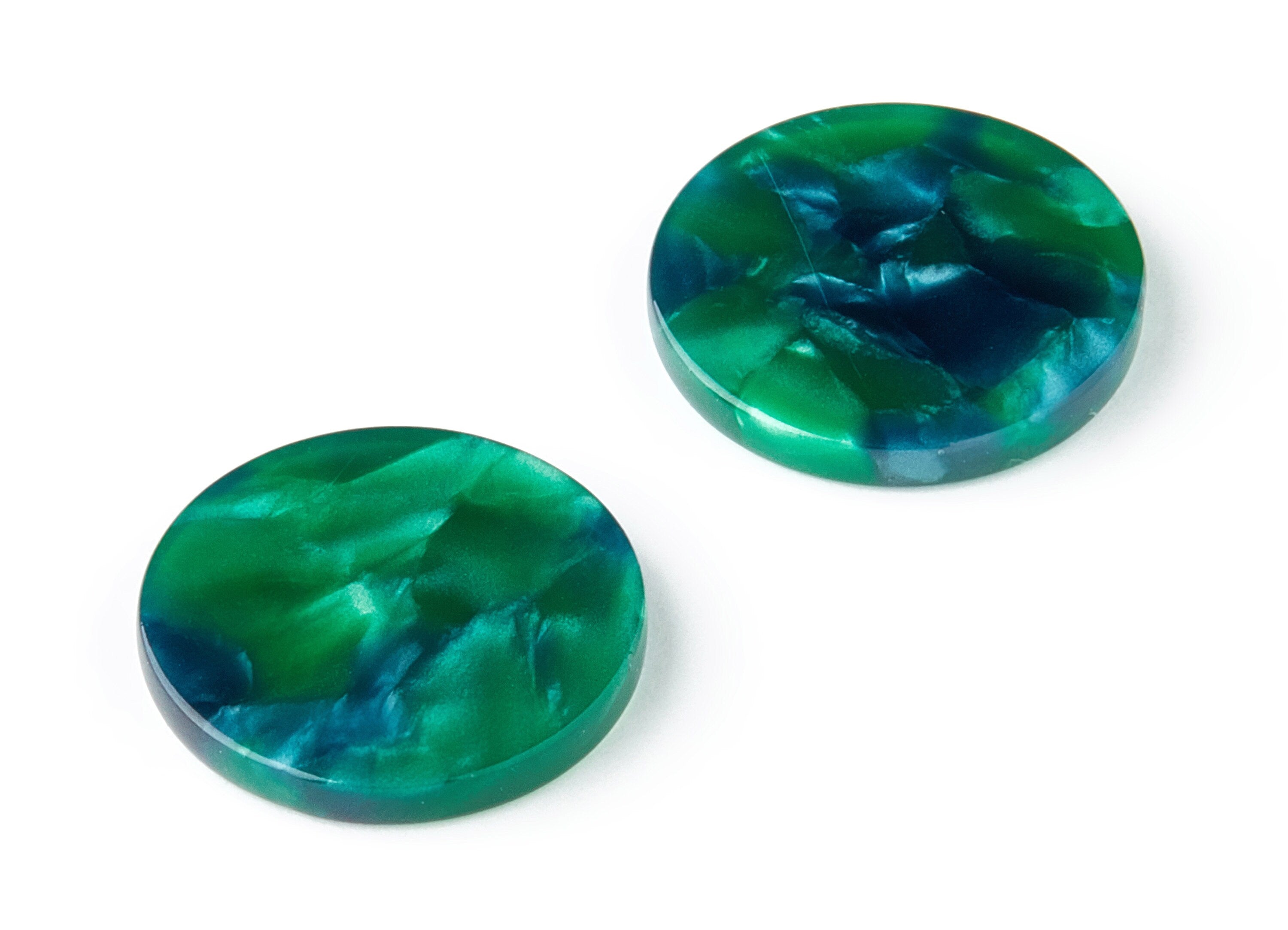 Acetate Round Earring Charms - Coin Shaped Pendant - Earring Findings - Jewelry Supplies - Color Code: A13 - 18.5x18.5x2.57mm - AC1433A - DOMEDBAZAAR