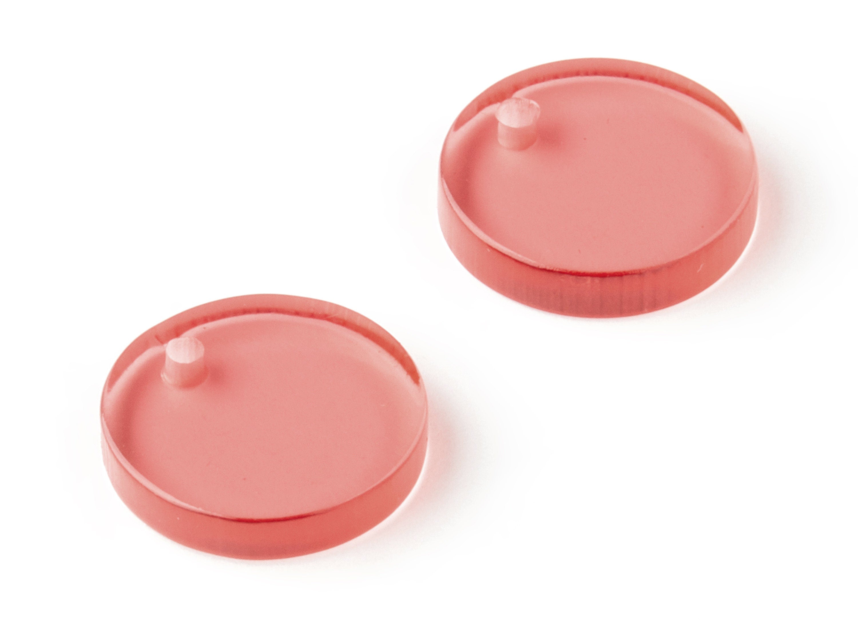 Acrylic Coin & Round Charms - Coin and Round Earrings and Pendant - Earring Findings - Color Code: A69 - 14.5x14.5x2.5mm - AC1064AM - DOMEDBAZAAR