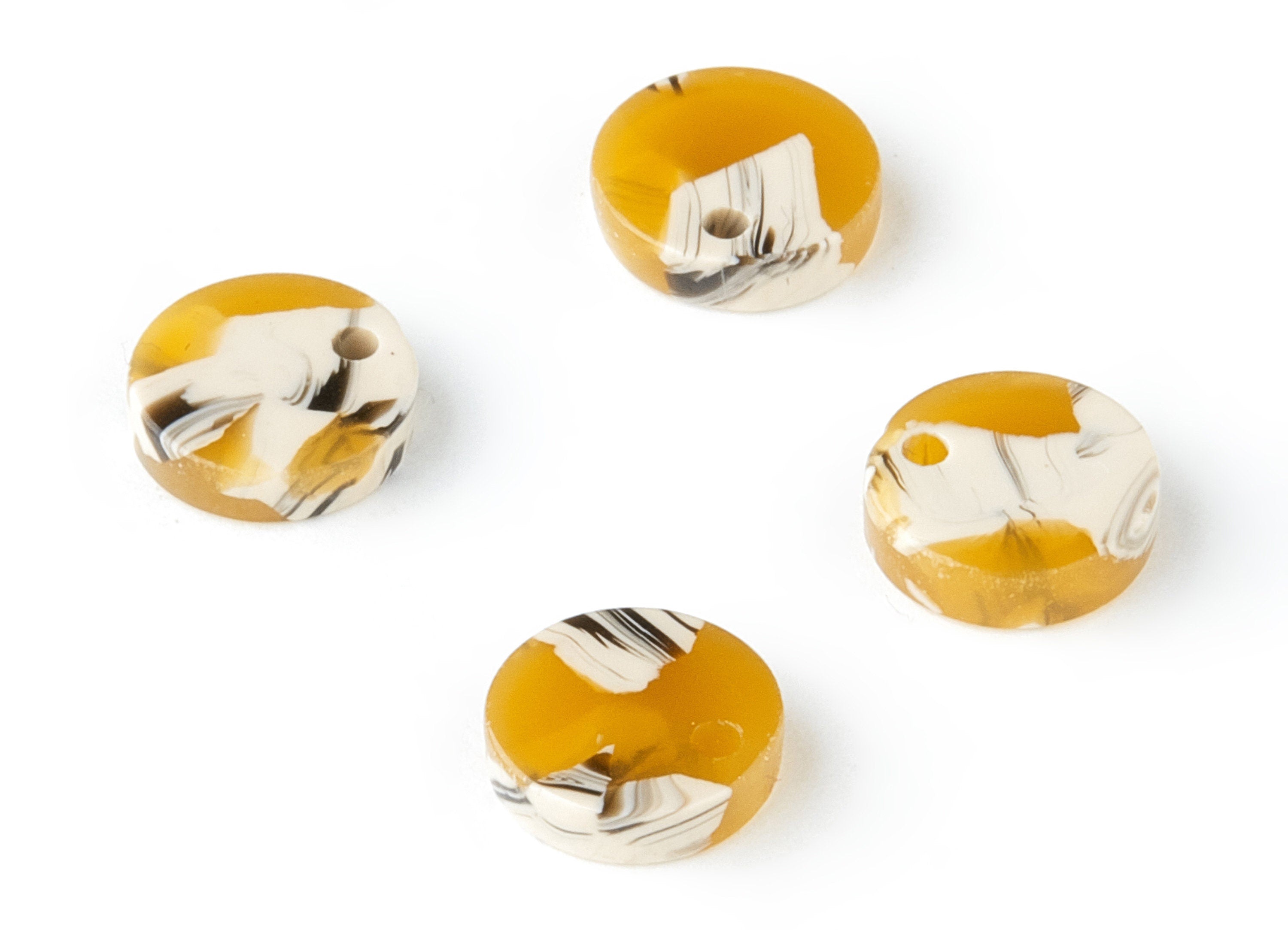Acetate Coin Earring Charms - Acrylic Coin Pendant - Earring Findings - Jewelry Supplies - Color Code: A14 - 9x9x3mm - AC1151-A14 - DOMEDBAZAAR