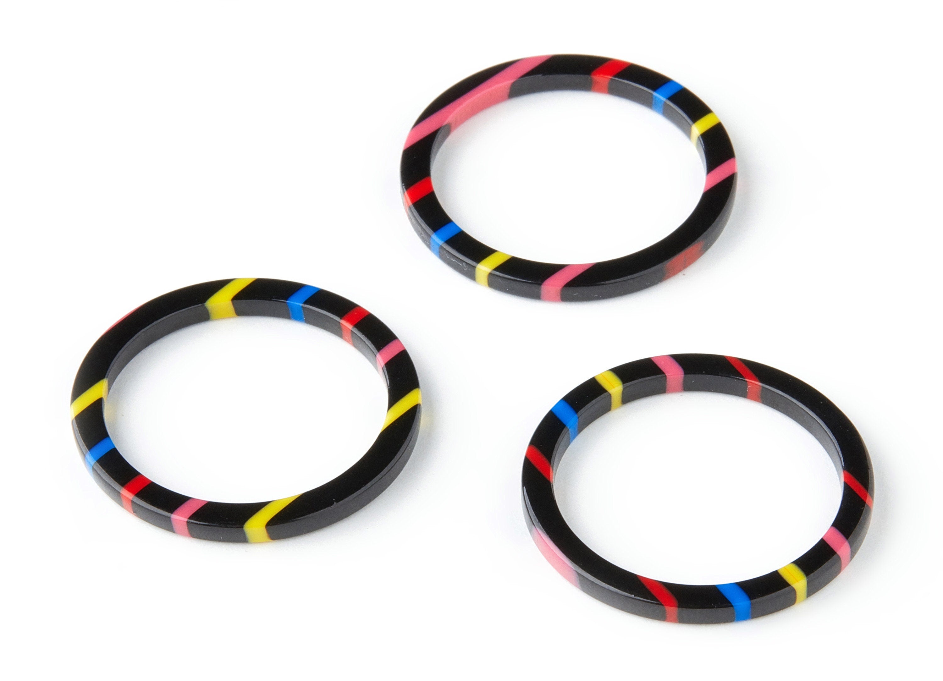 Acetate Circle Earring Charms - Circle Shaped Pendant - Earring Findings - Jewelry Supplies - Color Code: A141 - 29.5x29.5x2.75mm - AC1194B - DOMEDBAZAAR