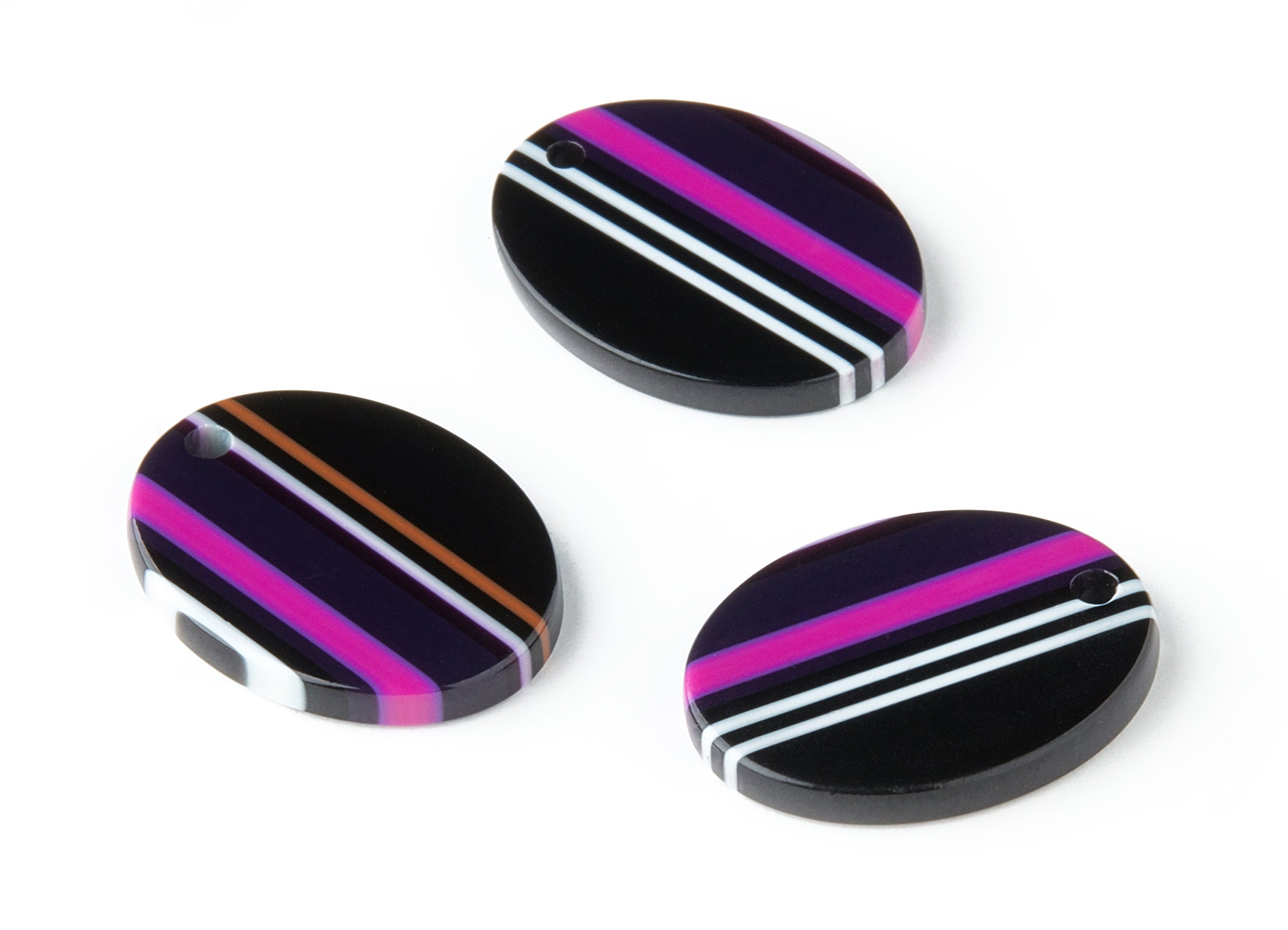 Acetate Oval Earring Charms - Oval Shaped Pendant - Earring Findings - Jewelry Supplies - Color Code: A149 - 21.74x16.8x2.57mm - AC1302F - DOMEDBAZAAR