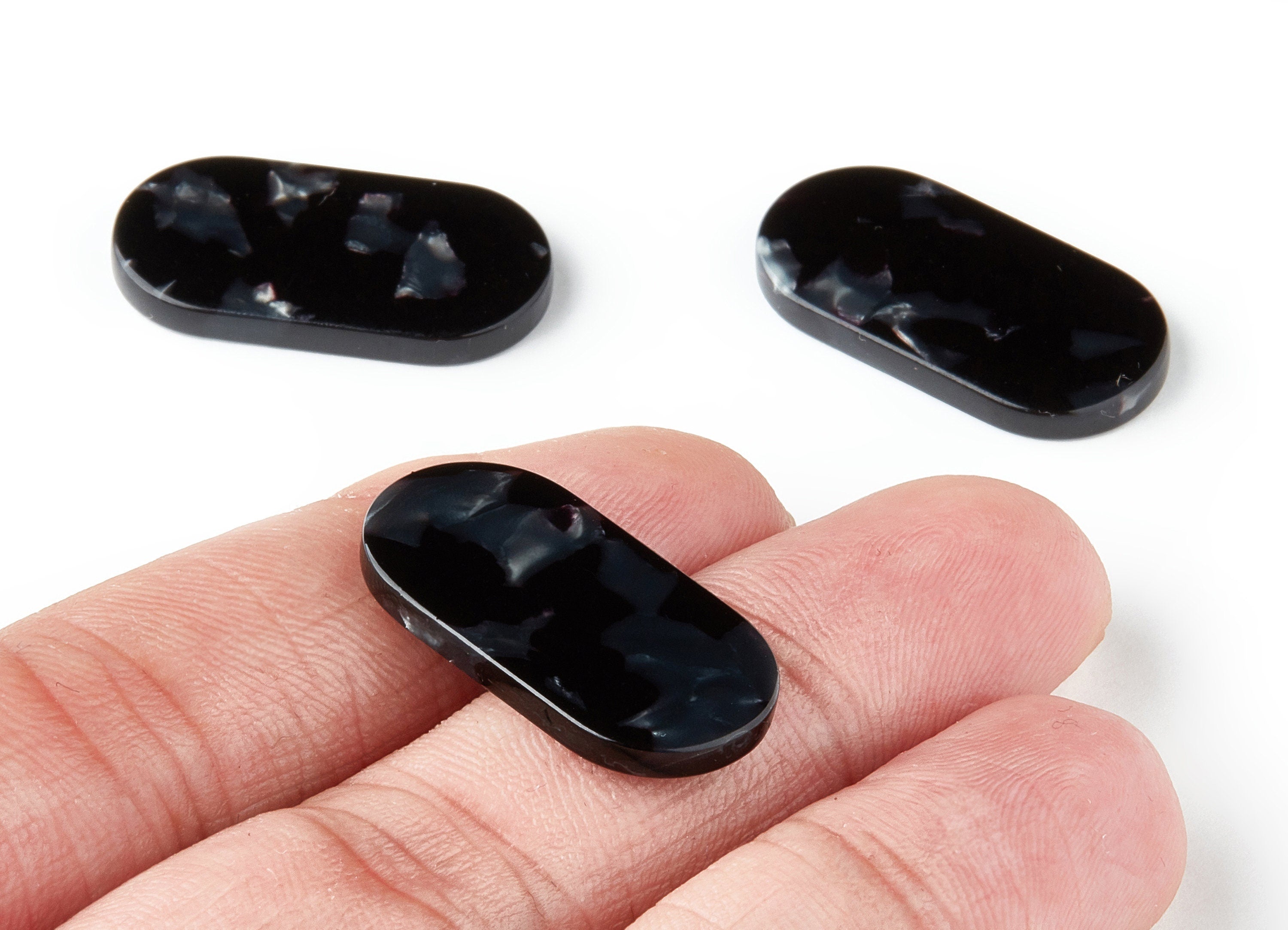 Acetate Oval Charms - Oval Earrings and Pendant - Earring Findings - Jewelry Supplys - Color CodeA48 - 26.63x13.9x2.7mm - AC1156JJ - DOMEDBAZAAR