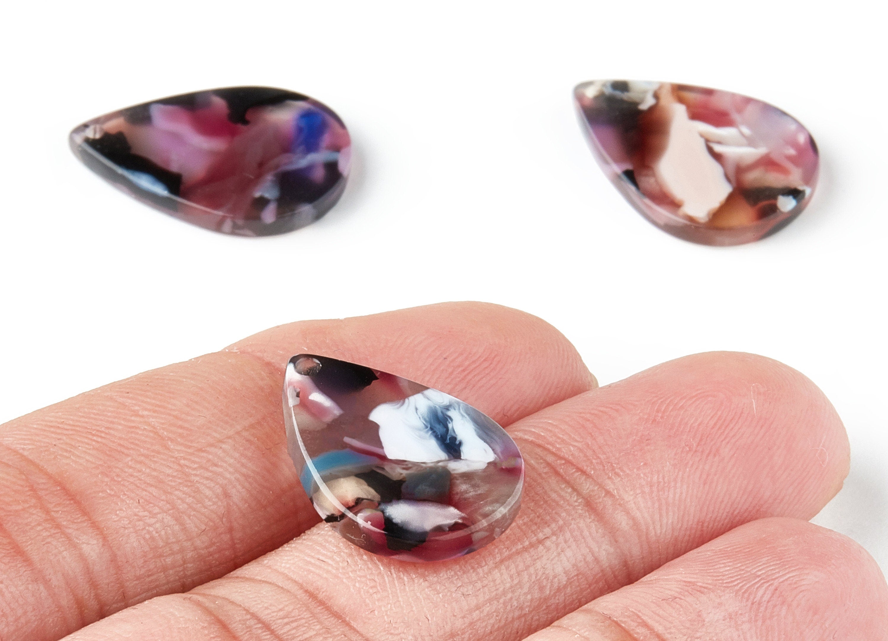 Acetate Drop Charms - Drop Earrings and Pendant - Earring Findings - Jewelry Supplies - Color Code:A61 - 21x15x2.5mm - AC1024P - DOMEDBAZAAR