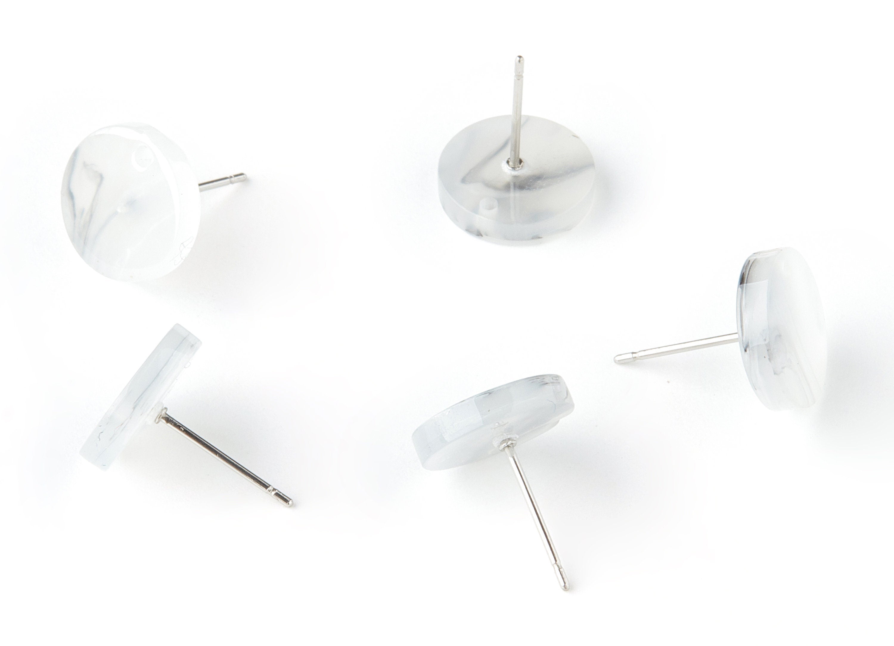 Acrylic Circle Earring Post - Acrylic Circle Earring Stud - Earring Post - Jewelry Supplies - Color Code: A154 - 11.7x11.7x2.6mm - AC1139AF - DOMEDBAZAAR