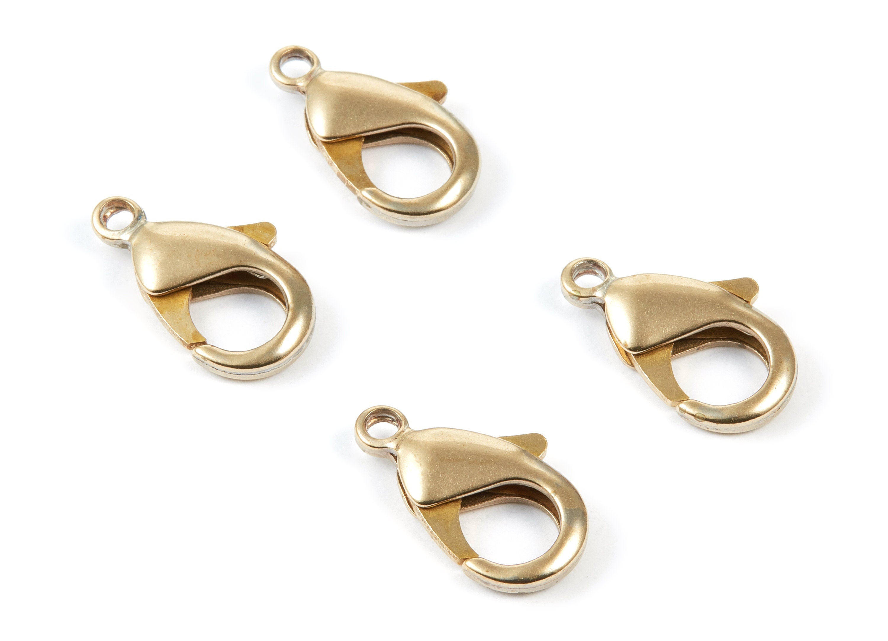 Brass Parrot Clasp - 905 - Raw Brass Lobster Claw Clasps - Jewelry Supplies -23,05x13mm - PP1682 - DOMEDBAZAAR