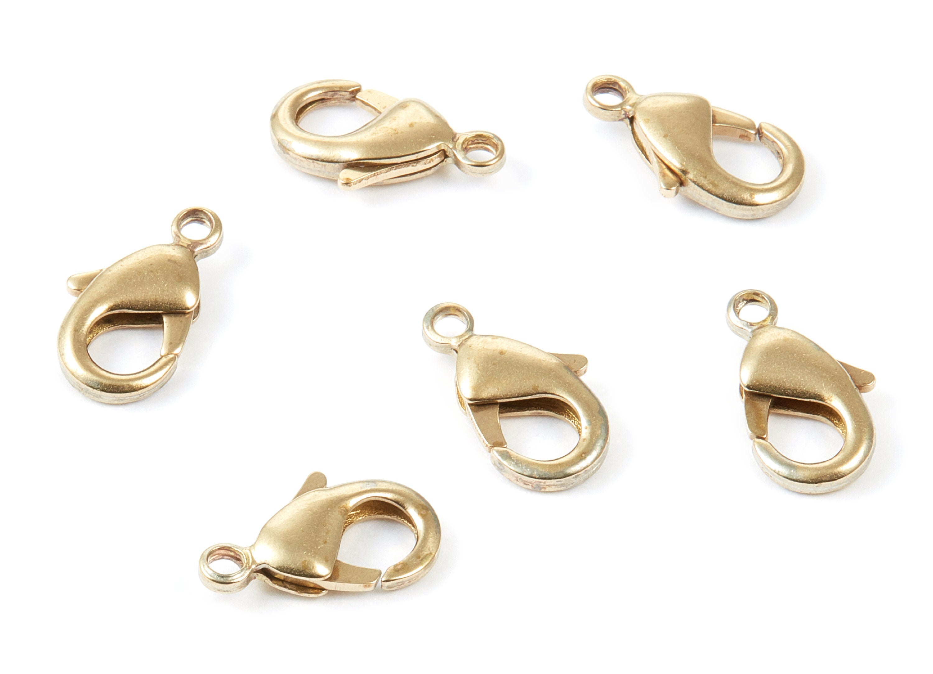 Brass Parrot Clasp - 903 - Raw Brass Lobster Claw Clasps - Jewellery Supplies - 15,16x8,1mm - PP1667 - DOMEDBAZAAR