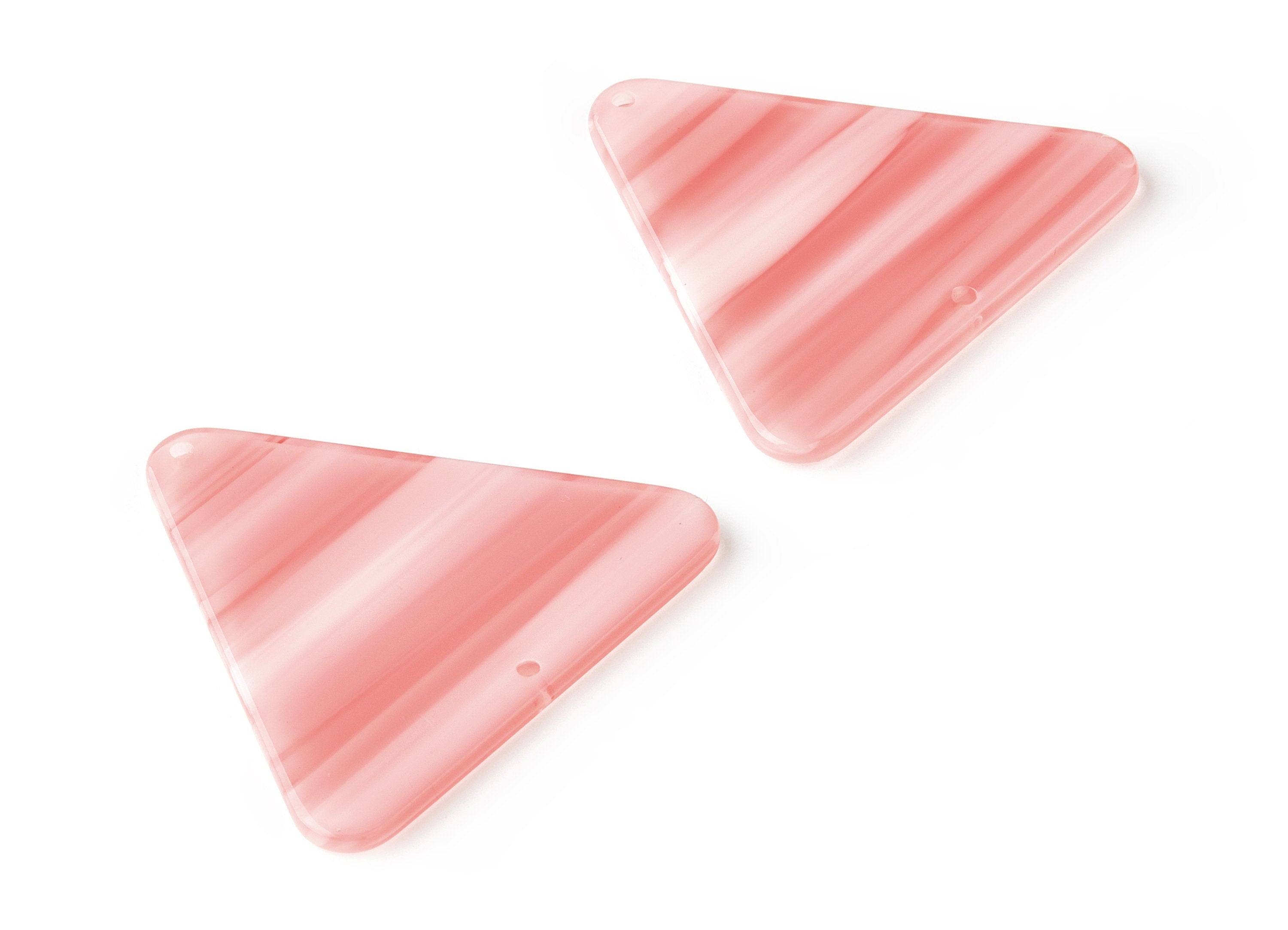 Acetate Triangle Earring Connector - Triangle Charms - 2 Holes - Jewelry Supplies - Color Code: A142 - 44.83x39.95x2.55mm - AC1434B - DOMEDBAZAAR