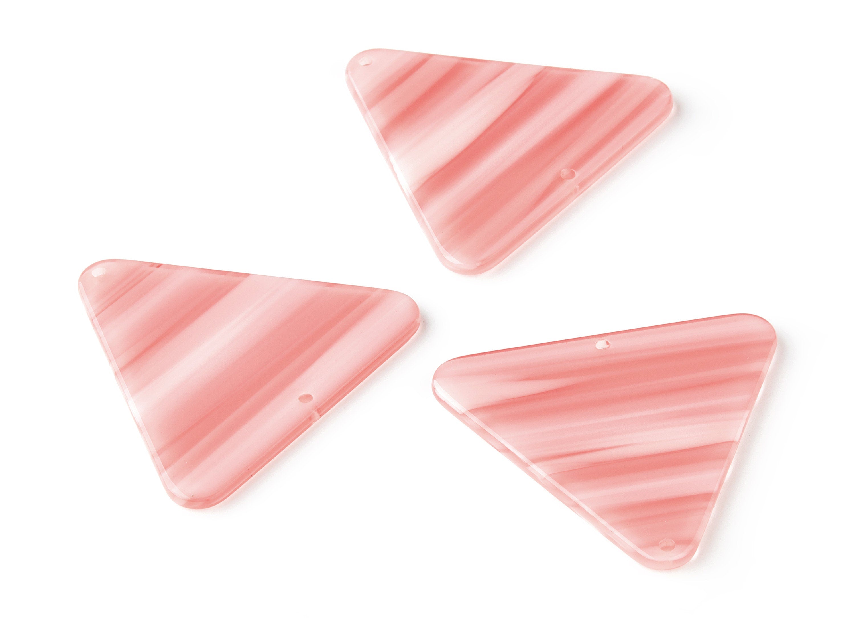 Acetate Triangle Earring Connector - Triangle Charms - 2 Holes - Jewelry Supplies - Color Code: A142 - 44.83x39.95x2.55mm - AC1434B - DOMEDBAZAAR