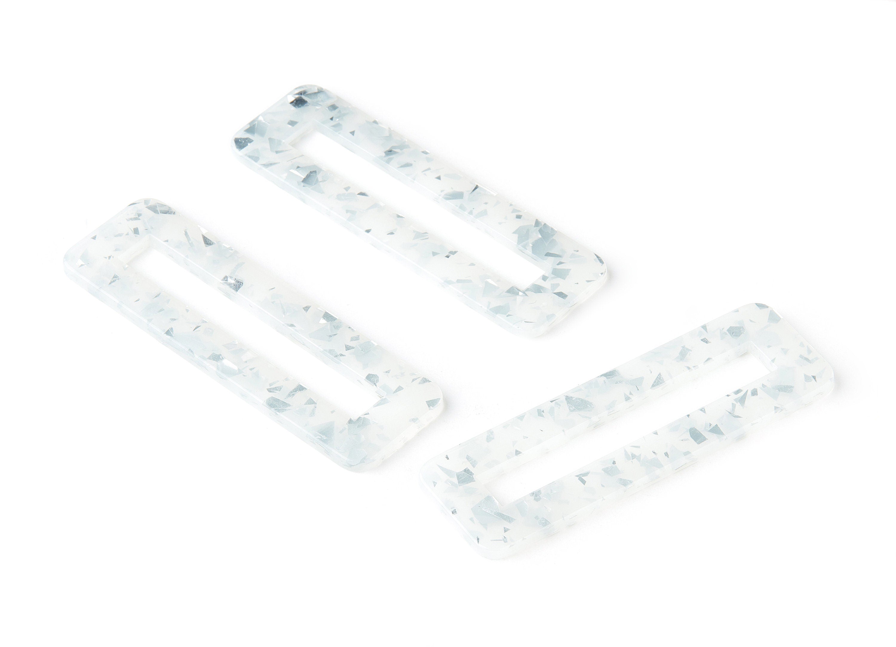 Acetate Hair Clip Charms - Rectangle Hair Barrette - Jewelry Supplys - Color Code:A251 - 67.8x21.7x2.5mm - AC1547-A251 - DOMEDBAZAAR