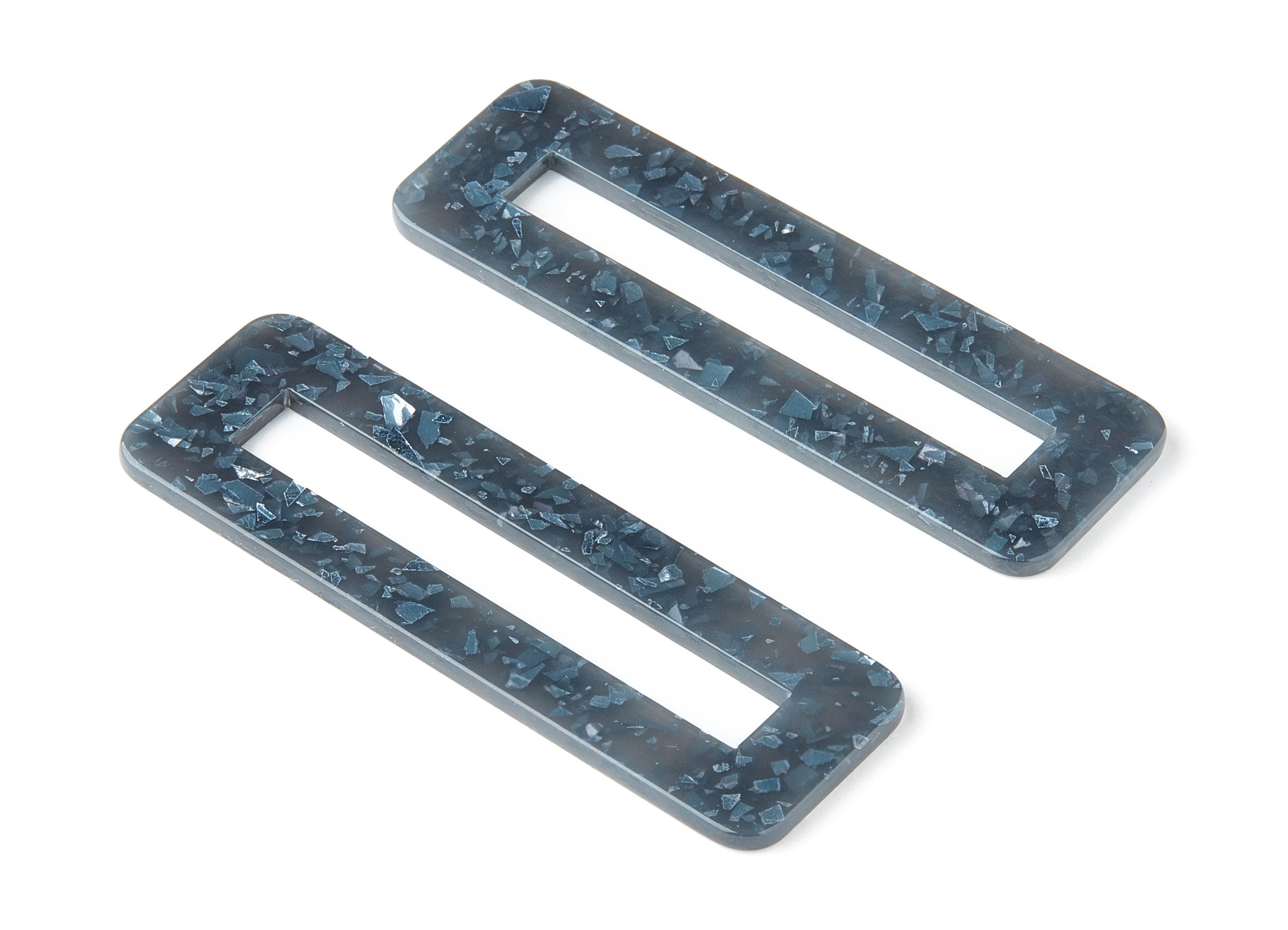 Acetate Hair Clip Charms - Rectangle Hair Barrette - Jewelry Supplys - Color Code:A256 - 67.8x21.7x2.5mm - AC1547-A256 - DOMEDBAZAAR