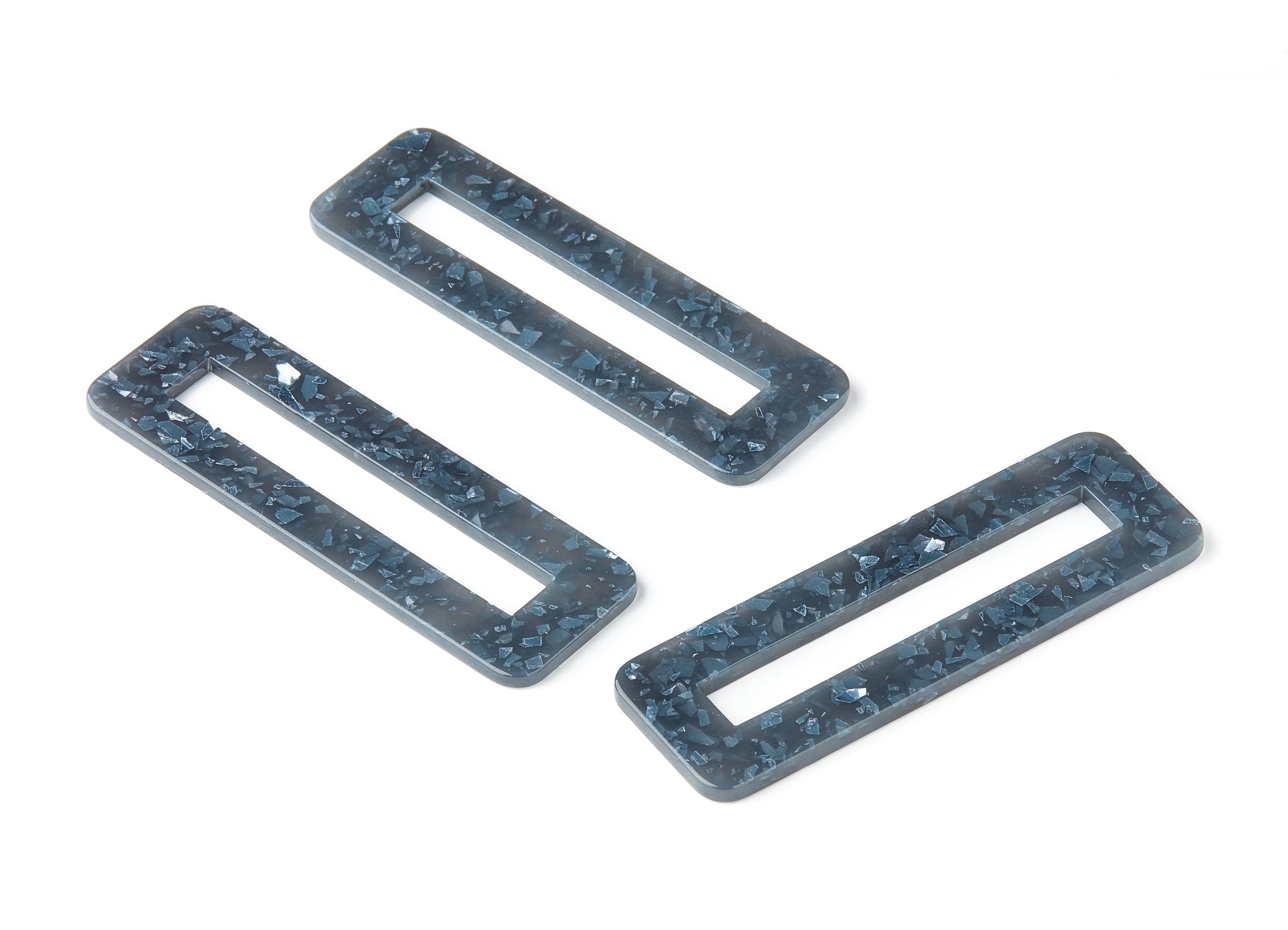 Acetate Hair Clip Charms - Rectangle Hair Barrette - Jewelry Supplys - Color Code:A256 - 67.8x21.7x2.5mm - AC1547-A256 - DOMEDBAZAAR