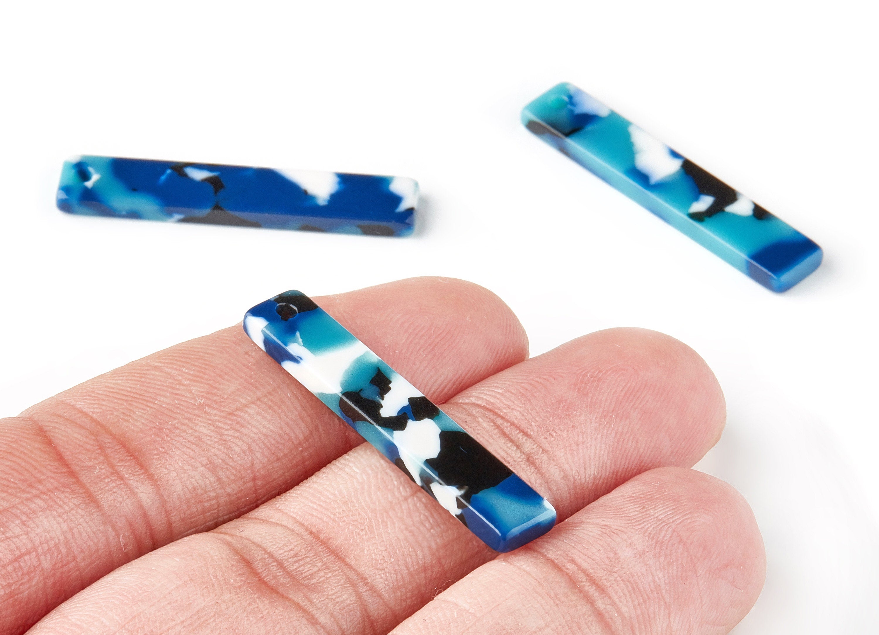 Acetate Stick & Bar Charms - Stick Earrings and Pendant - Earring Findings - Color Code: A16 - 34.03x7.57x2.63mm - AC1026-A16 - DOMEDBAZAAR