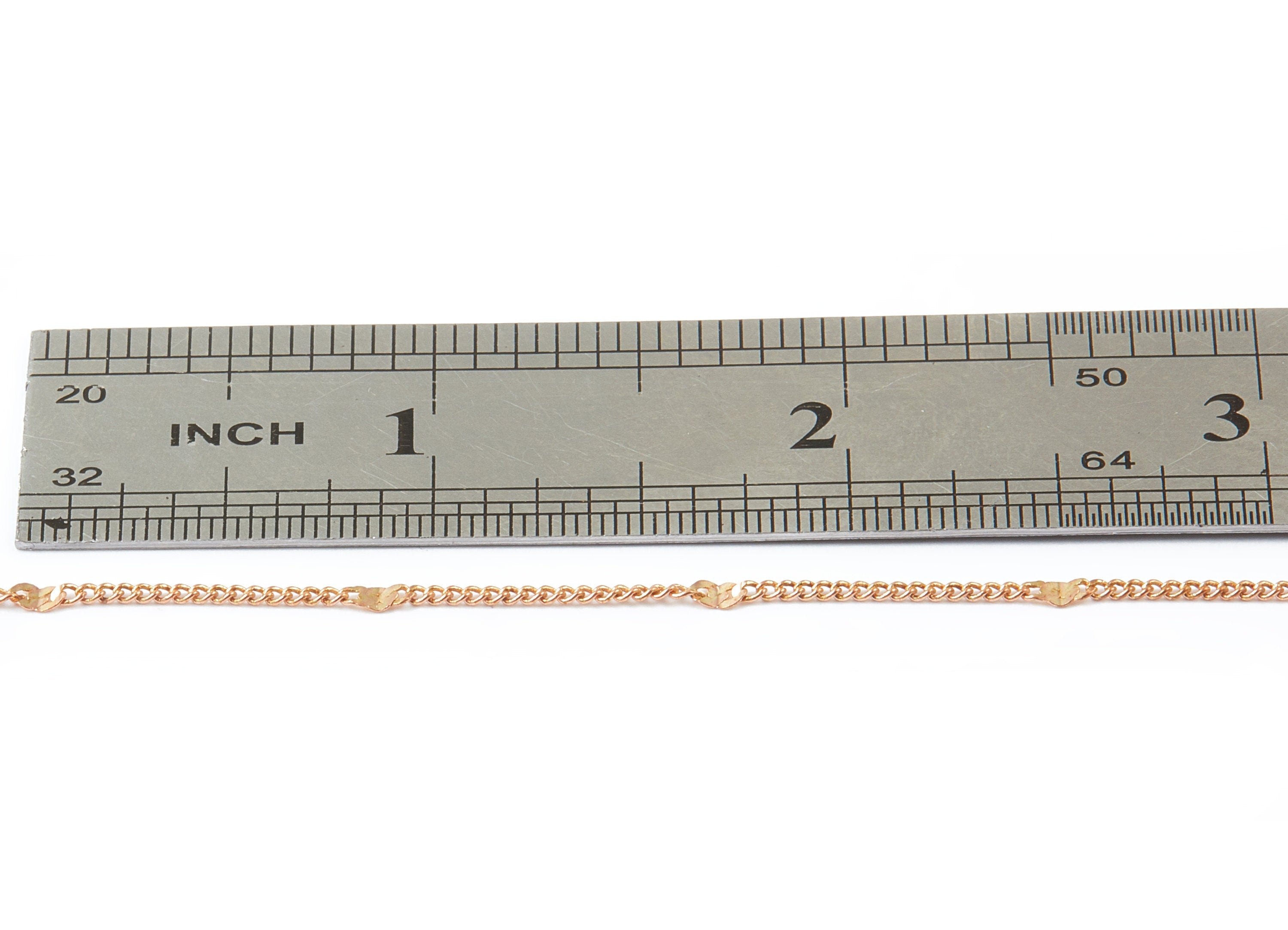 Hammered Satellite Curb Chain - Red Raw Brass Chain - Soldered - 0.05" x 0.03" x 0.08" - for Necklace Bracelet Jewellery Making - CC1103 - DOMEDBAZAAR